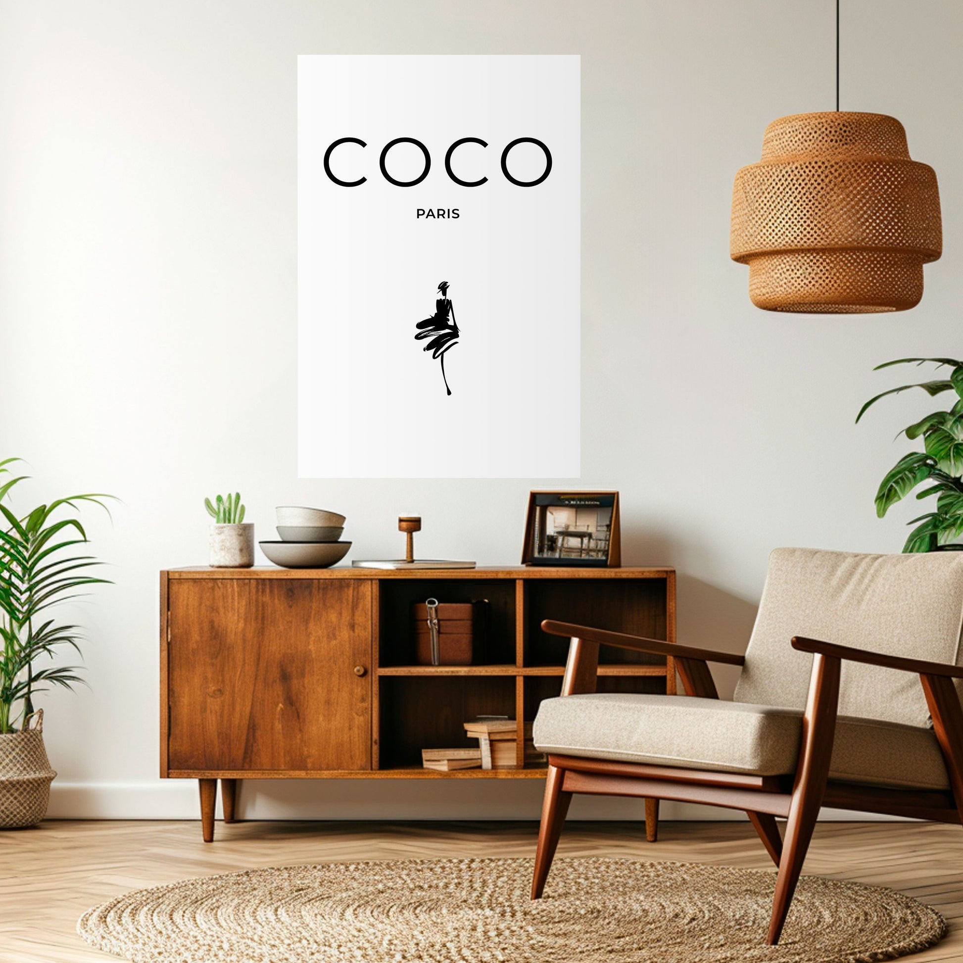 COCO CHANEL - ÉLÉGANCE INTEMPORELLE Poster vertical autocollant