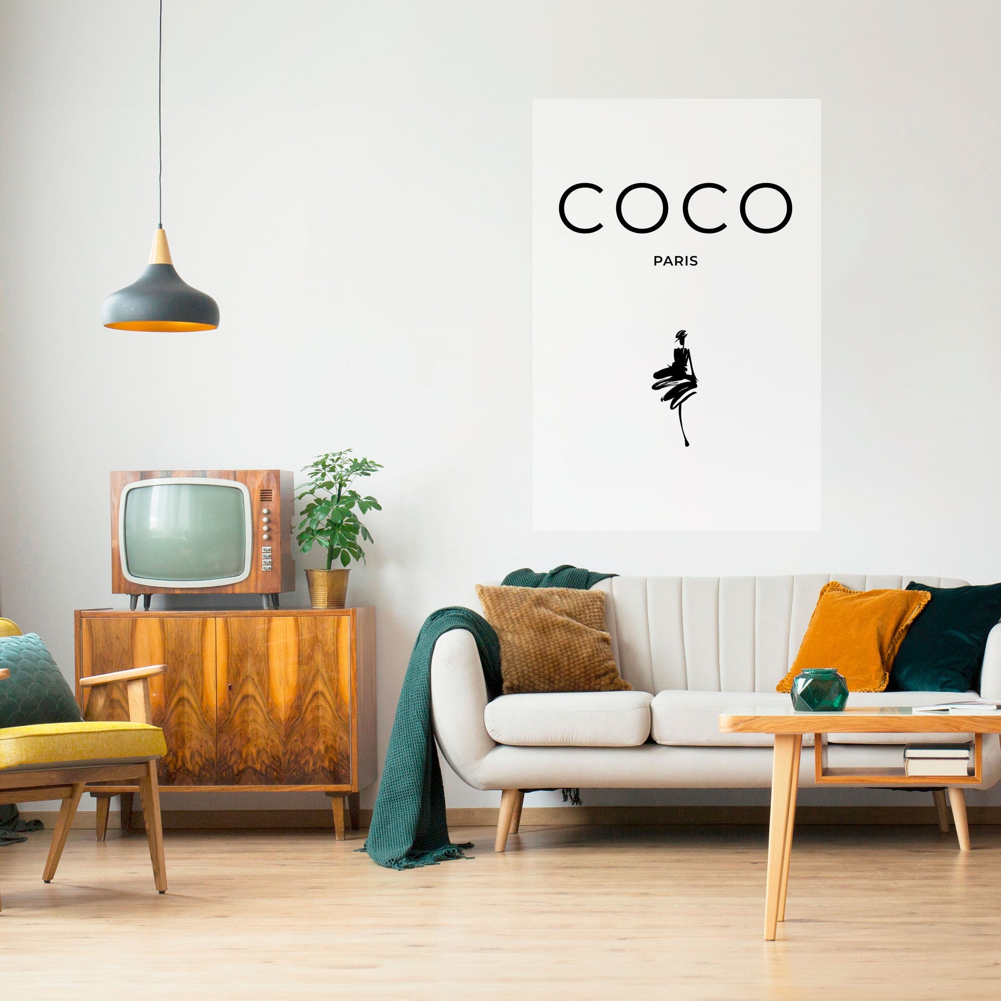 COCO CHANEL - ÉLÉGANCE INTEMPORELLE Poster vertical autocollant