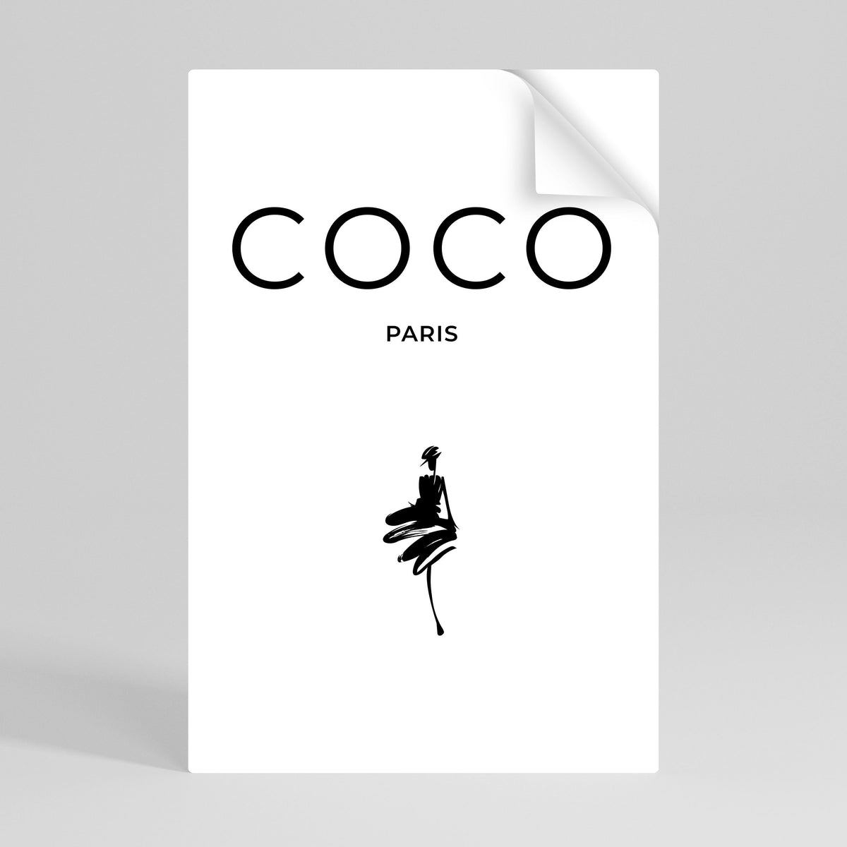 COCO CHANEL - ÉLÉGANCE INTEMPORELLE Poster vertical autocollant