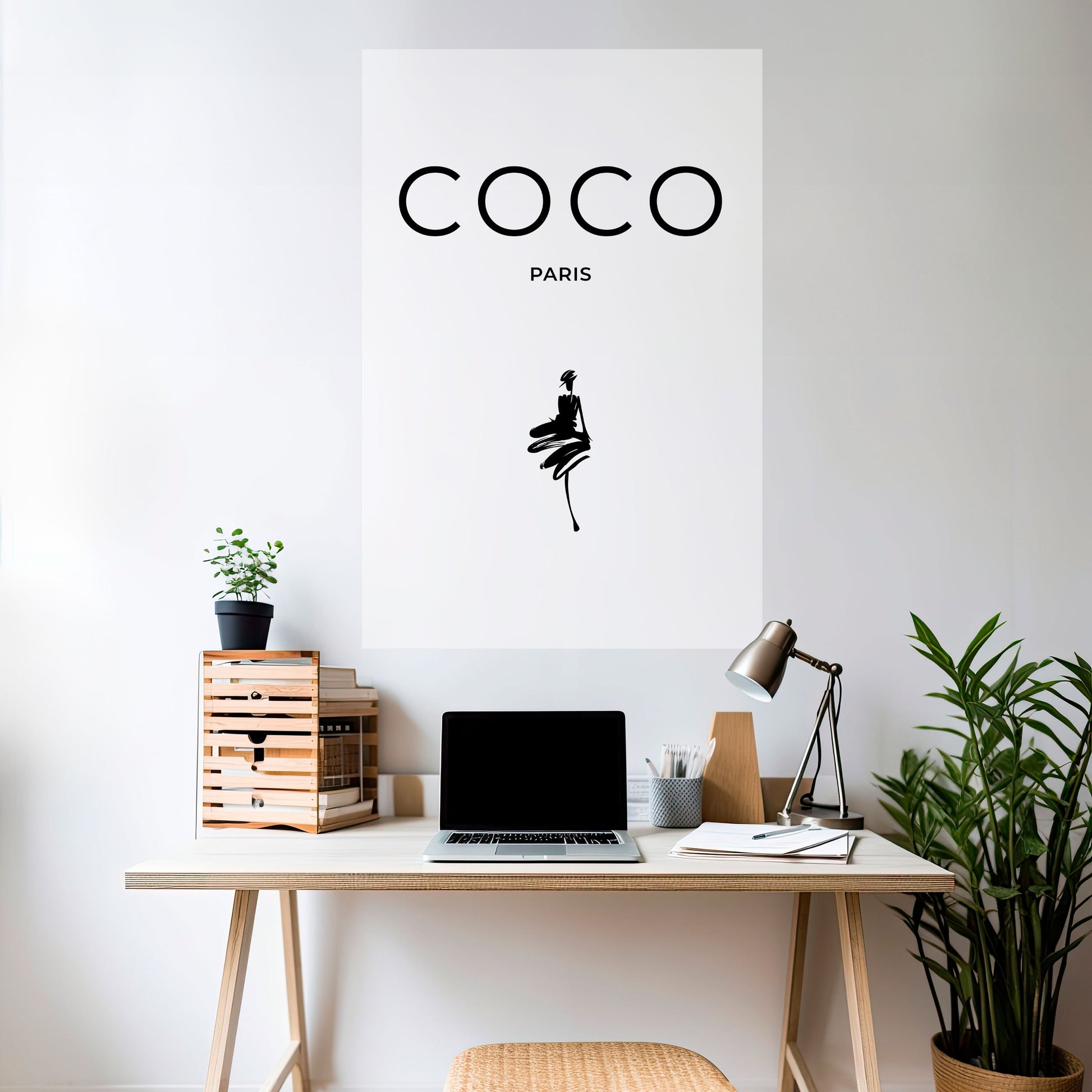 COCO CHANEL - ÉLÉGANCE INTEMPORELLE Poster vertical autocollant