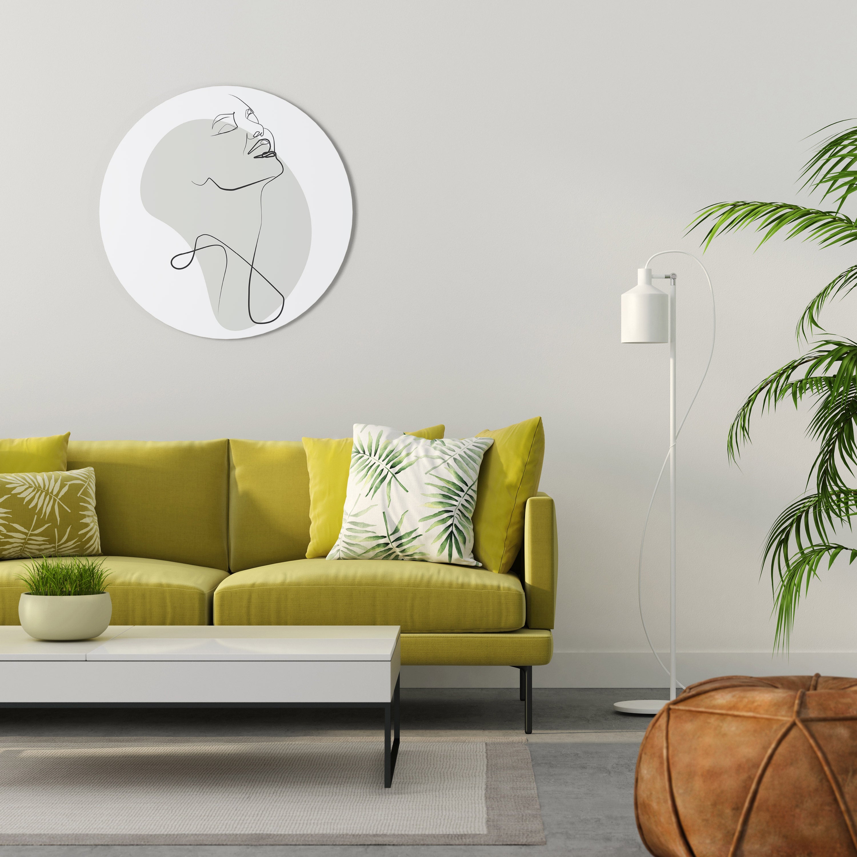 SUBTILE SIMPLICITÉ Art mural rond