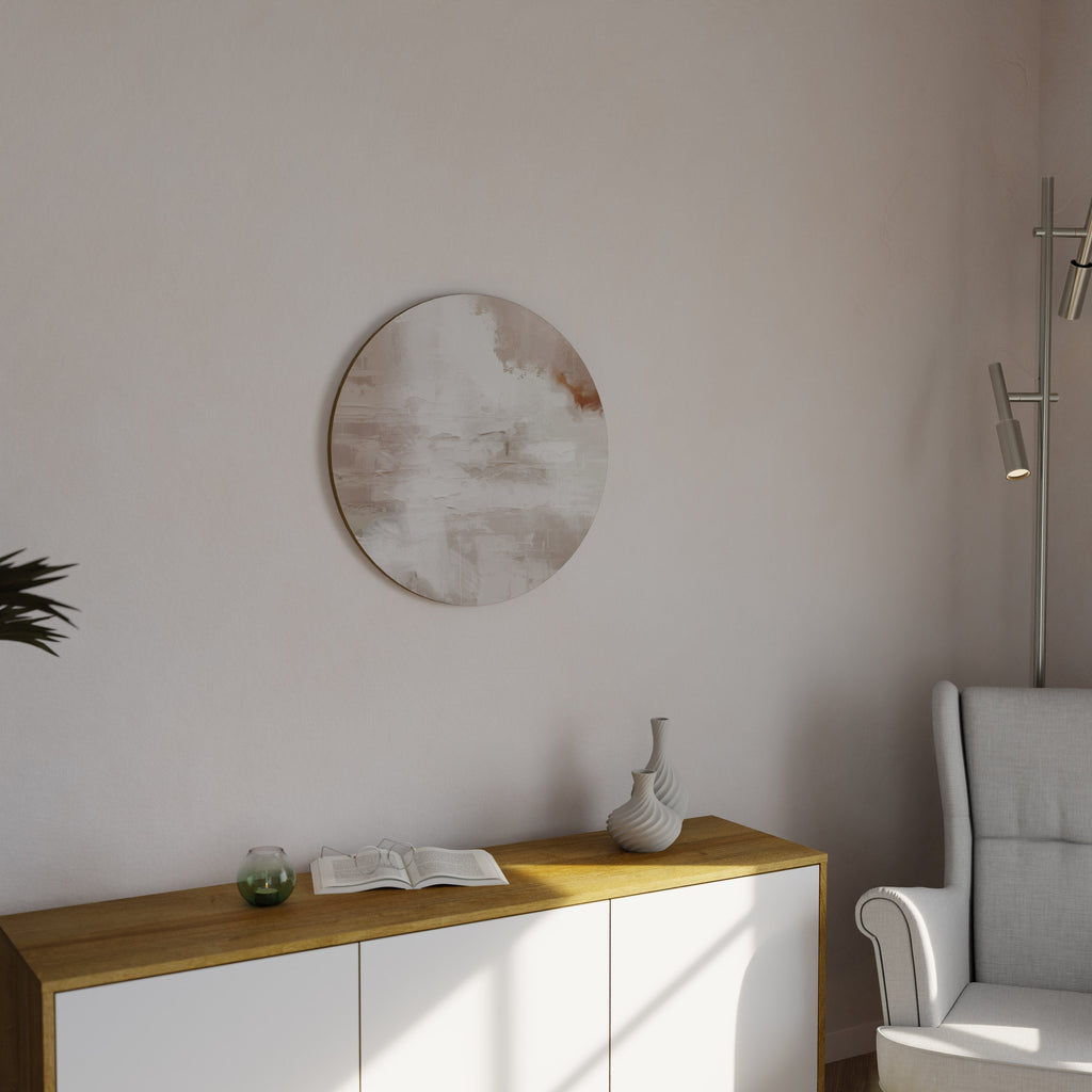 BLUSH SERENITY Round Wall Art