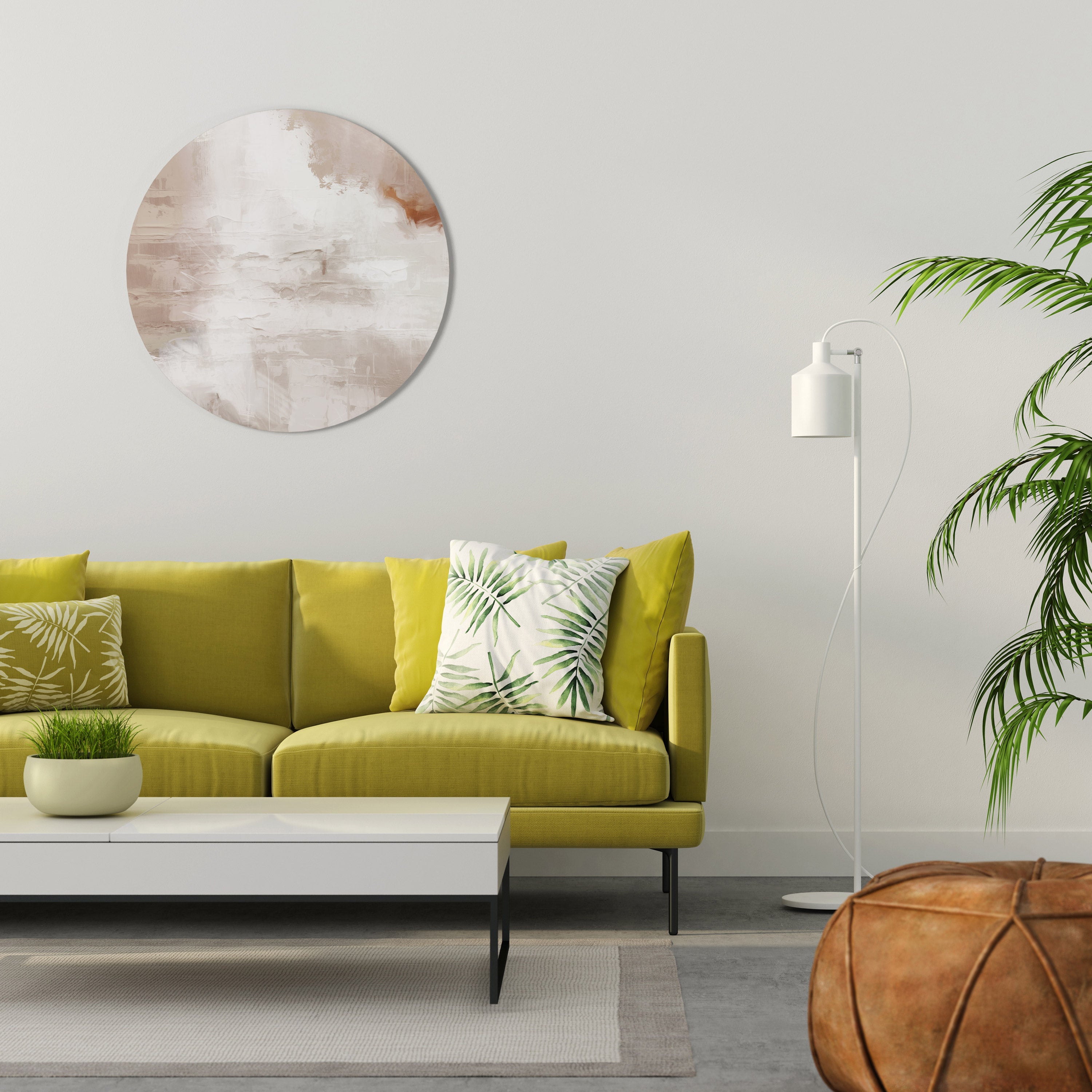 Décoration murale ronde BLUSH SERENITY