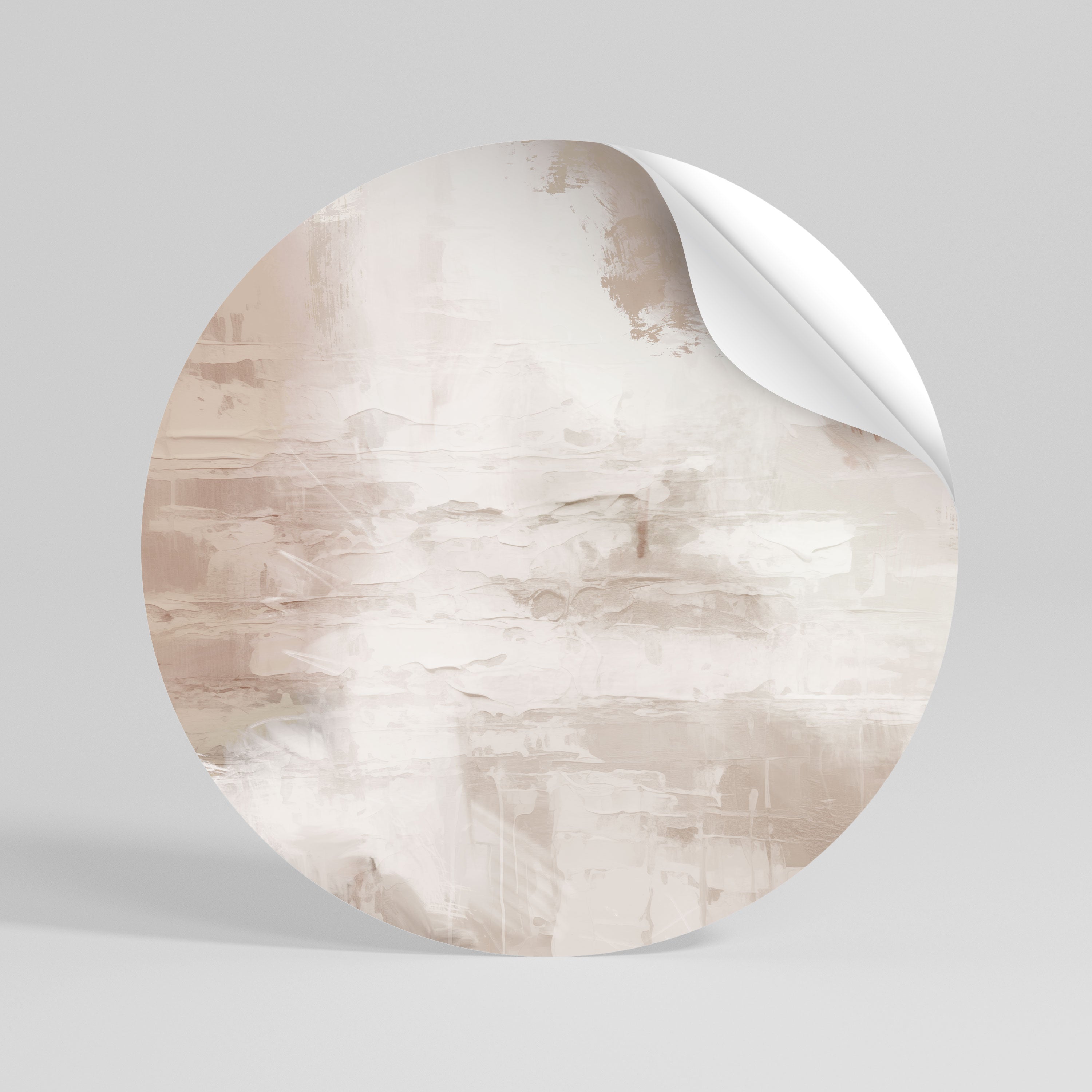 BLUSH SERENITY Peel and Stick Round Sticker