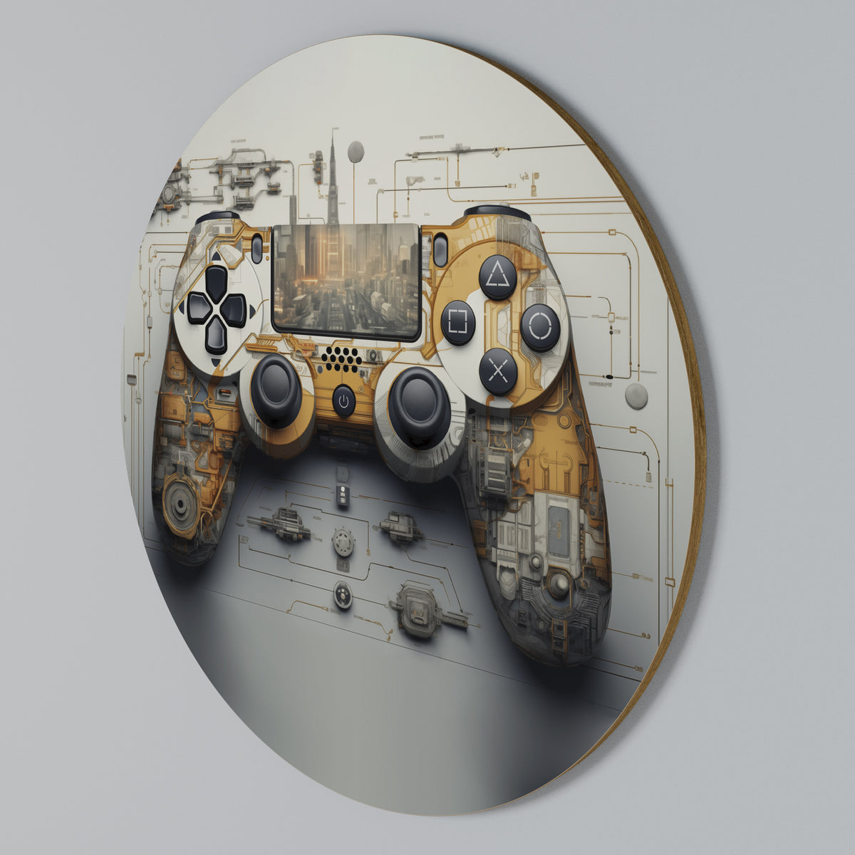 CYBER CHRONICLES PAD Round Wall Art