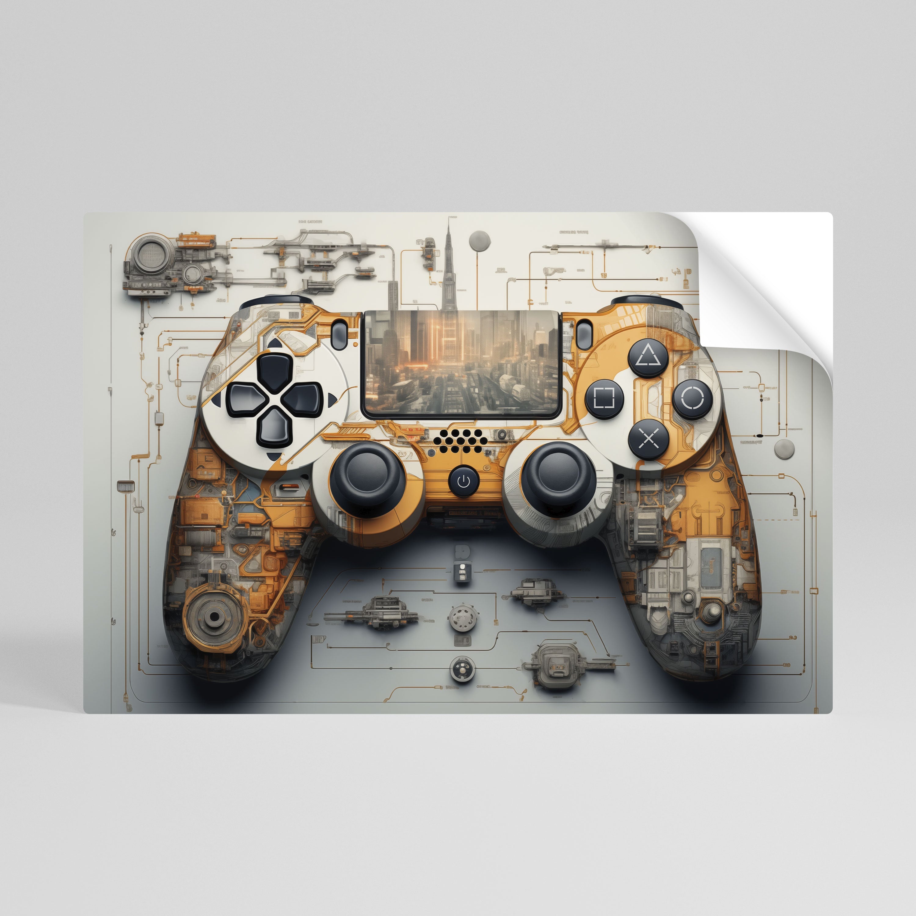 Affiche horizontale autocollante CYBER CHRONICLES PAD