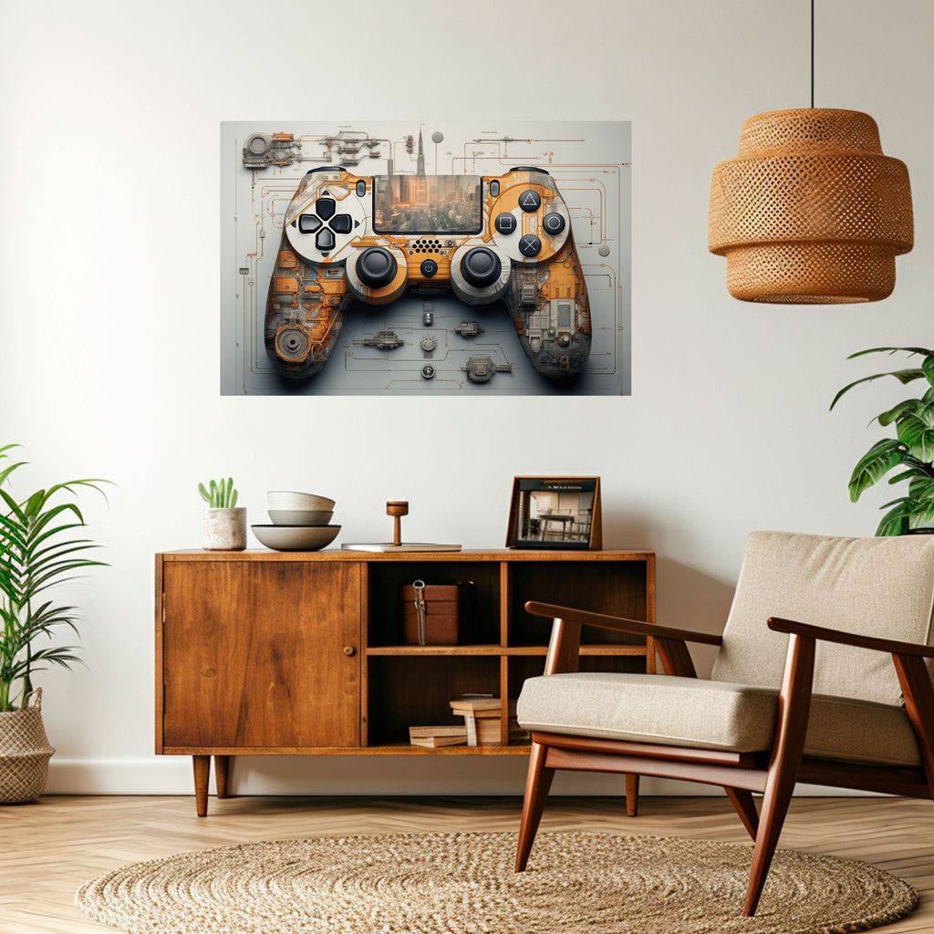 Affiche horizontale autocollante CYBER CHRONICLES PAD