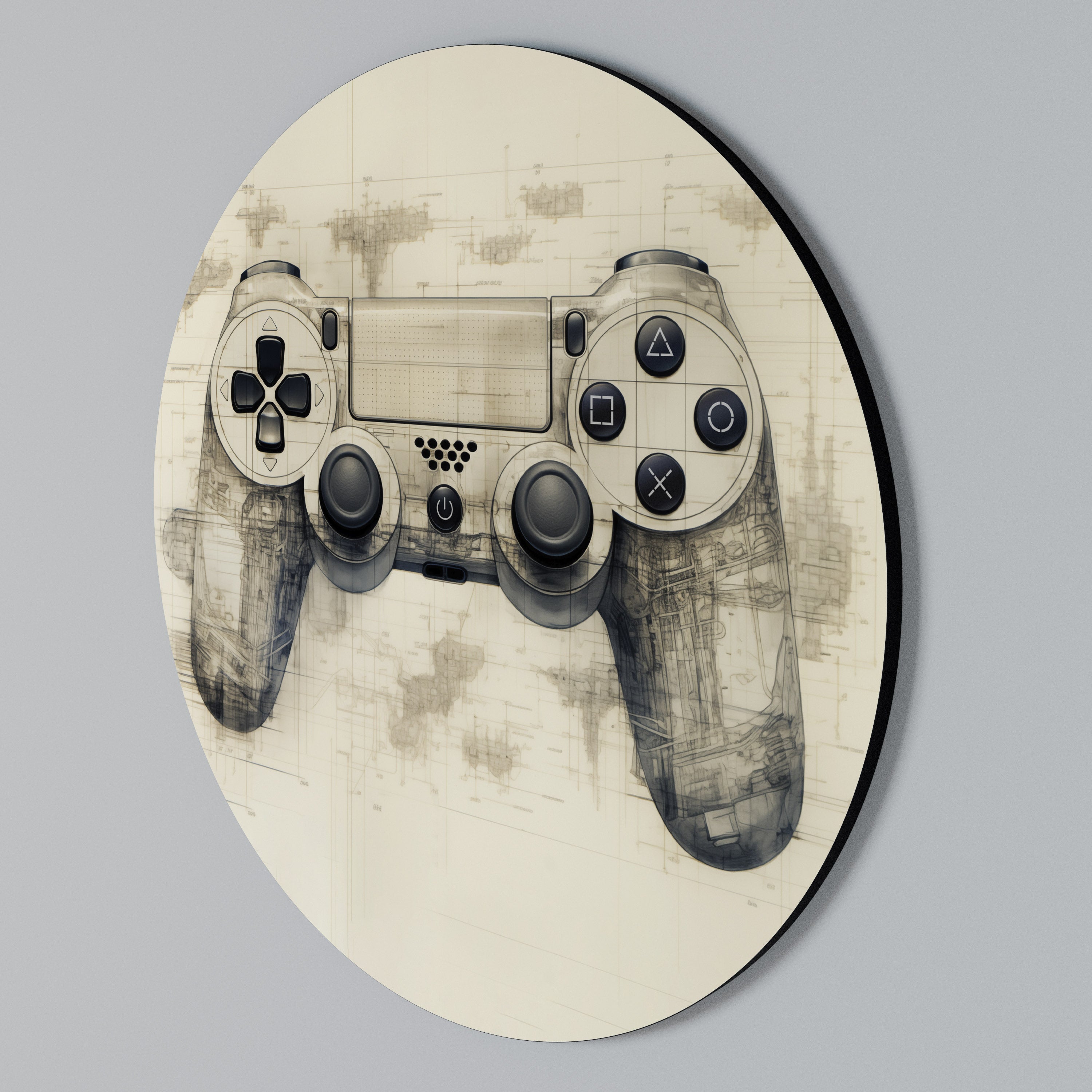 QUANTUM QUEST PAD Round Wall Art