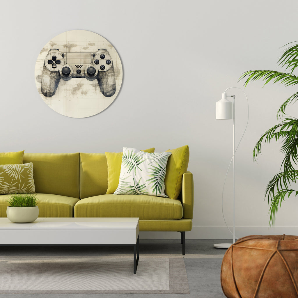 QUANTUM QUEST PAD Round Wall Art