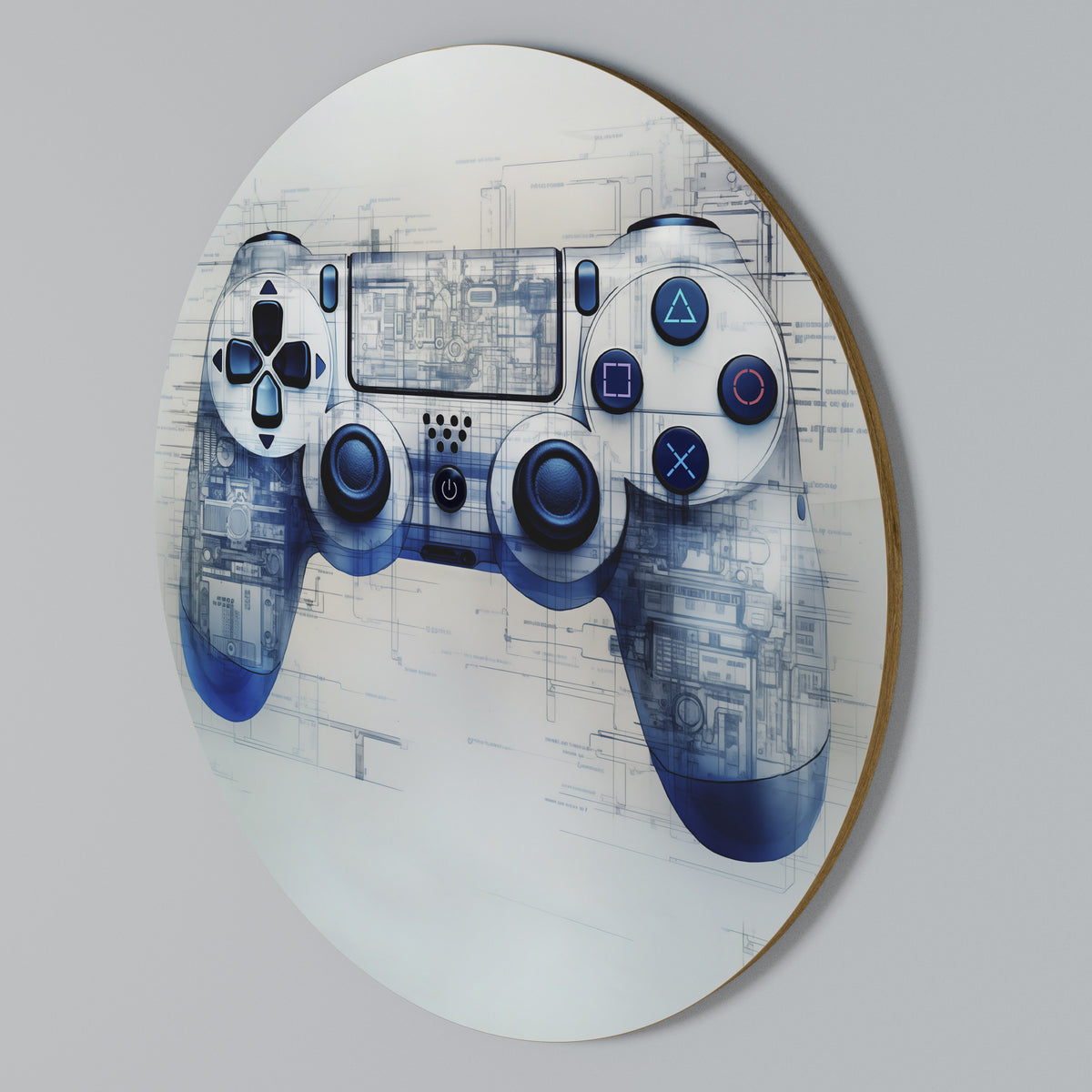 CYBER SCAPE PAD Round Wall Art
