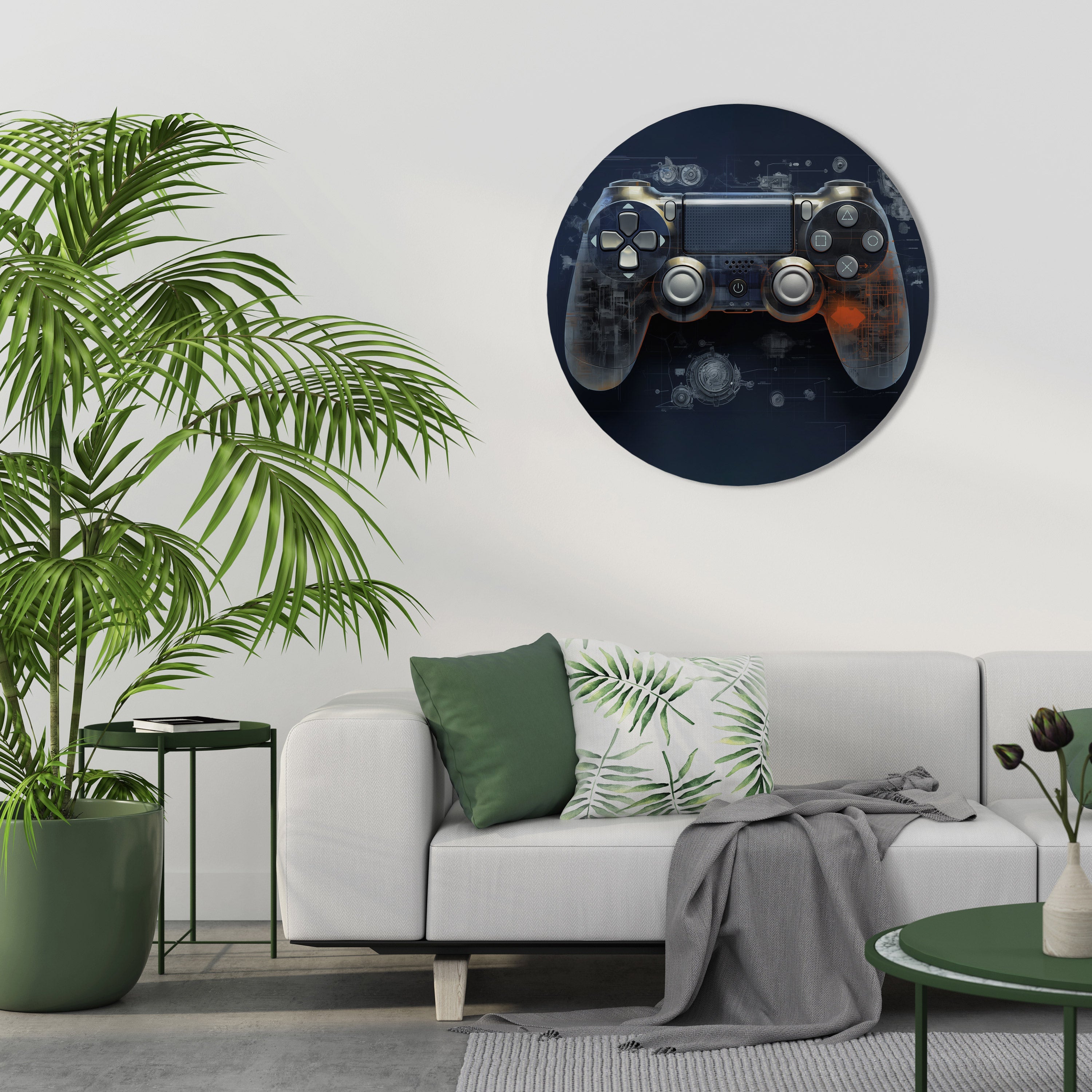 Art mural rond VIRTUAL VELOCITY PAD