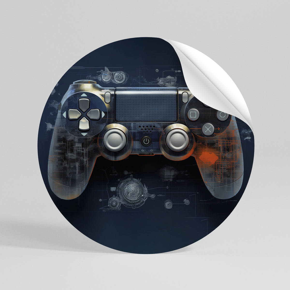 VIRTUAL VELOCITY PAD Peel and Stick Round Sticker
