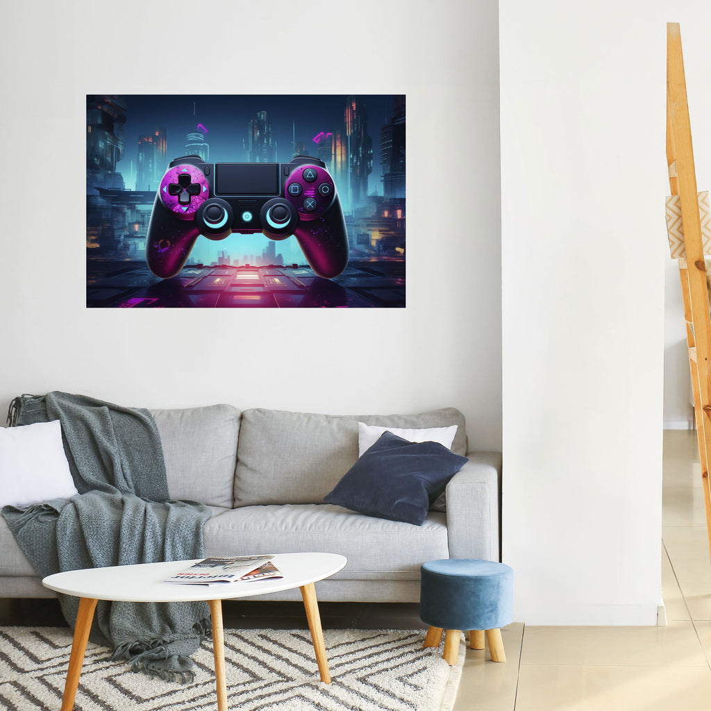 Affiche horizontale autocollante SYNTHWAVE PAD