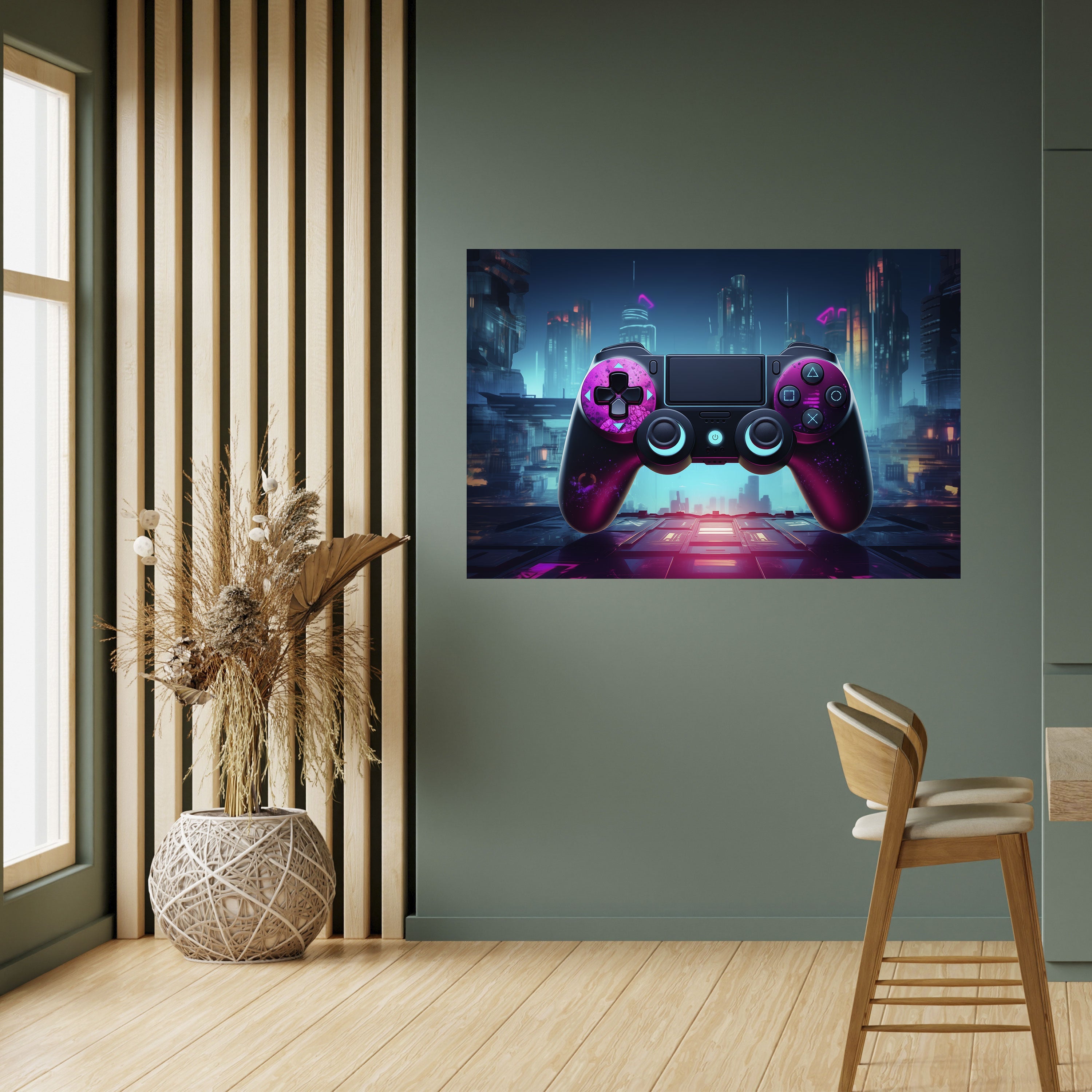 Affiche horizontale autocollante SYNTHWAVE PAD