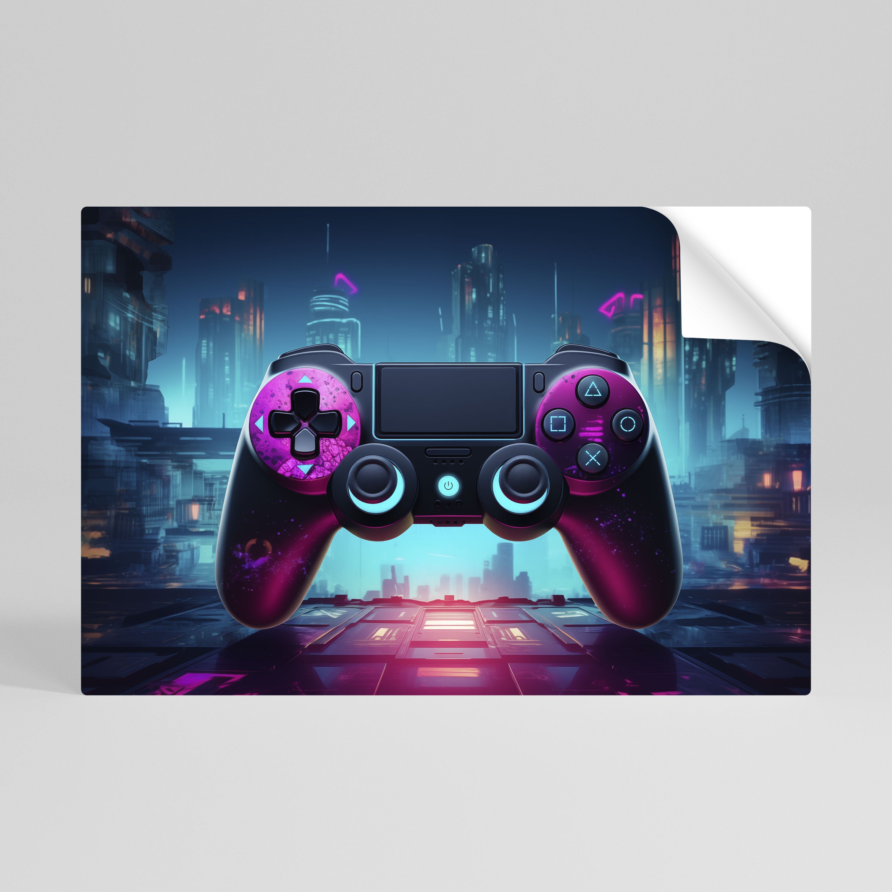 Affiche horizontale autocollante SYNTHWAVE PAD