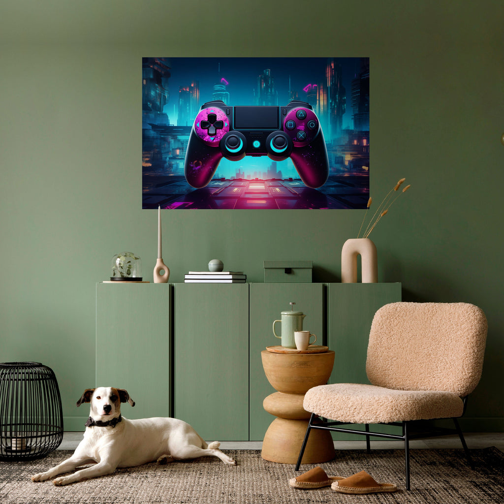 Affiche horizontale autocollante SYNTHWAVE PAD