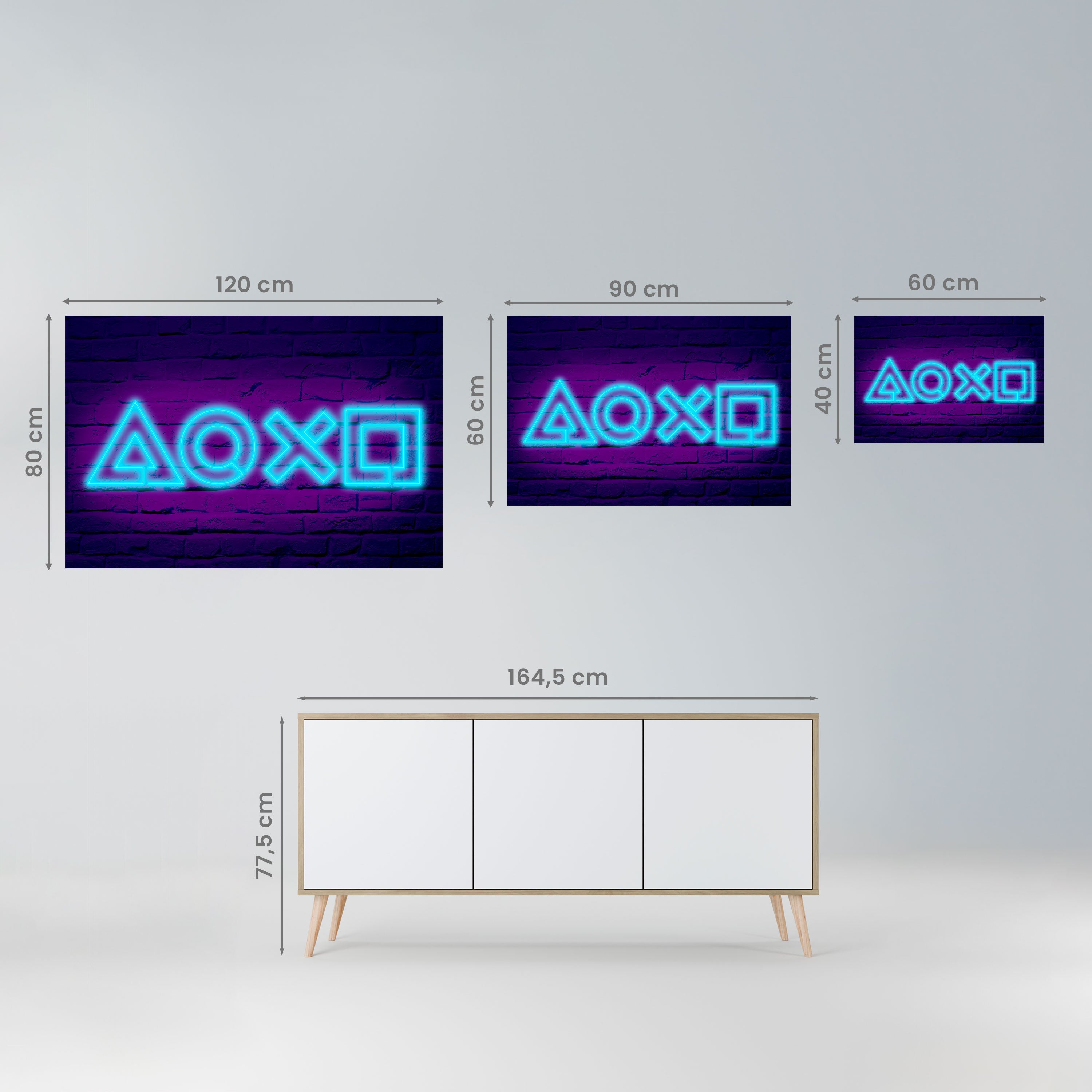 Affiche horizontale autocollante NEON PULSE GAMING