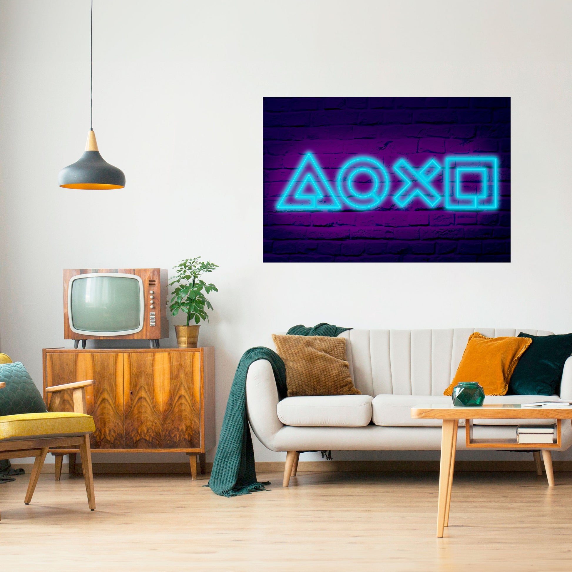 Affiche horizontale autocollante NEON PULSE GAMING