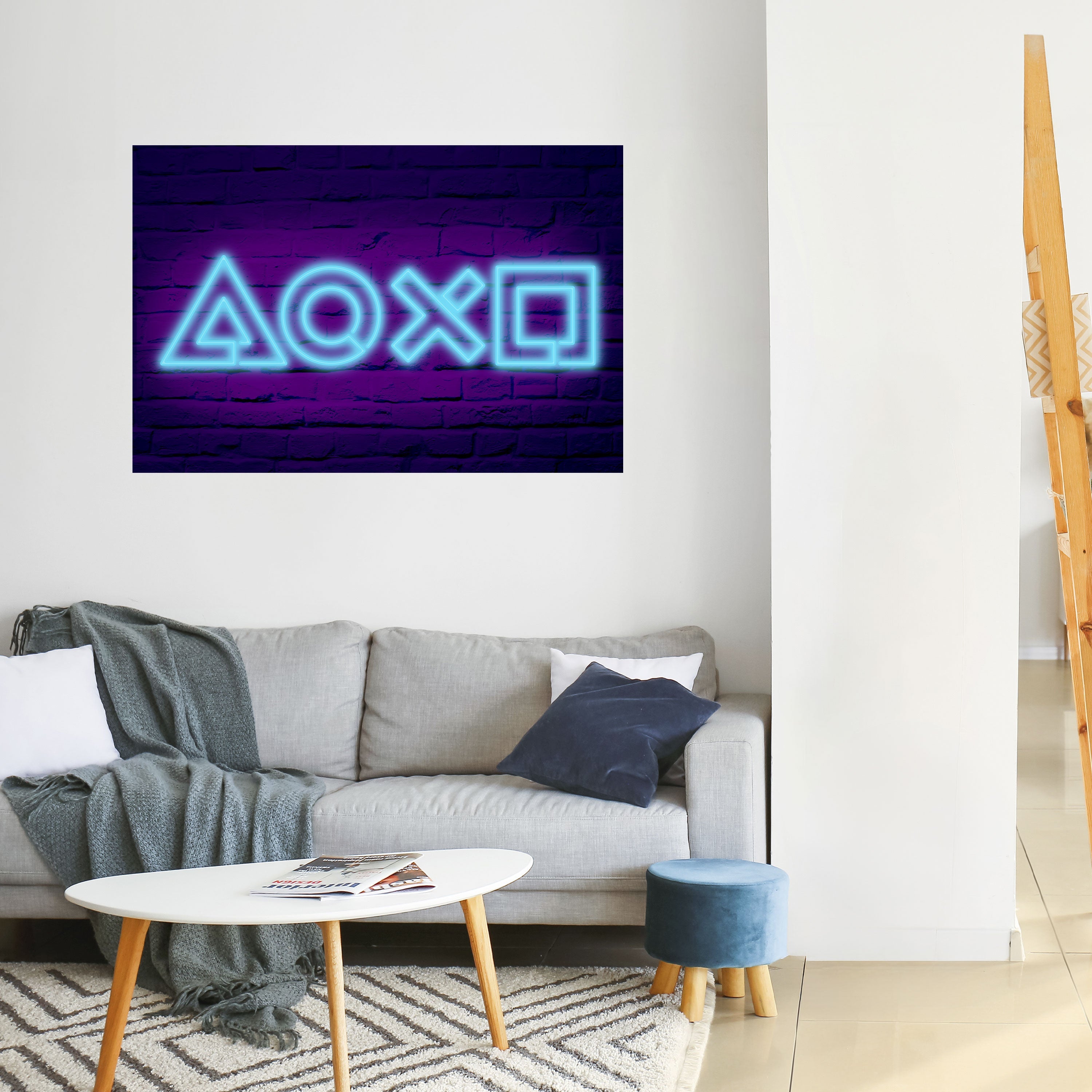 Affiche horizontale autocollante NEON PULSE GAMING