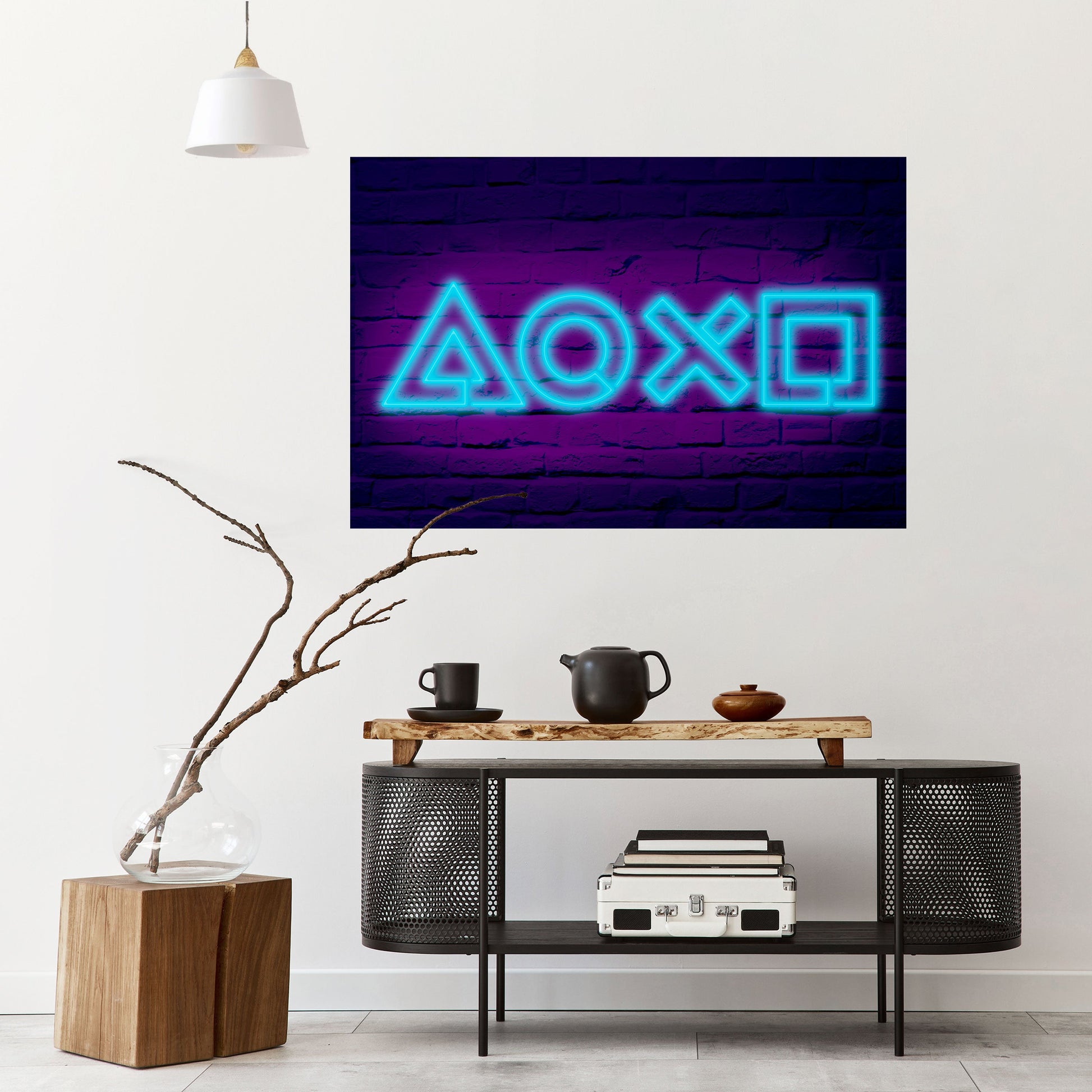 Affiche horizontale autocollante NEON PULSE GAMING