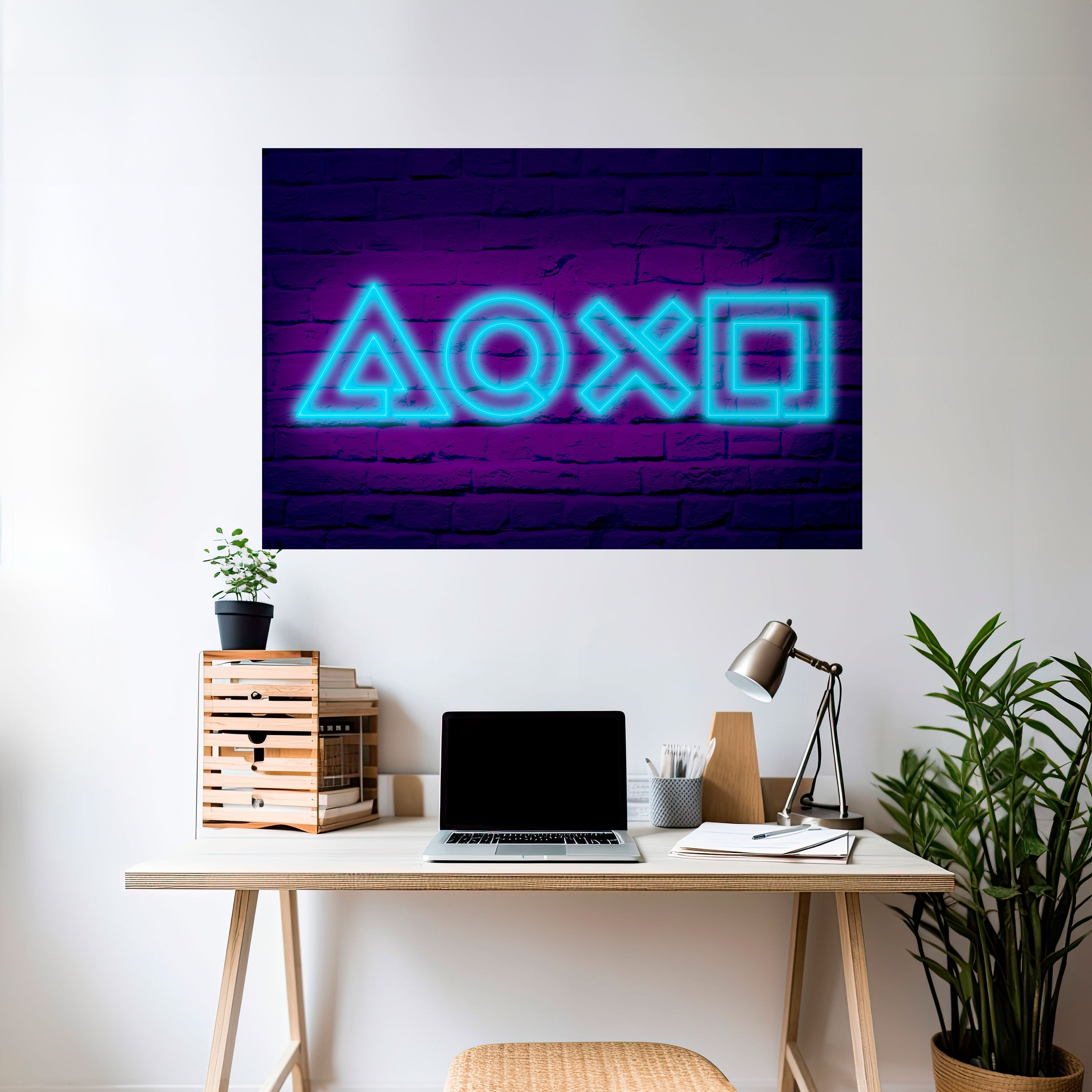 Affiche horizontale autocollante NEON PULSE GAMING