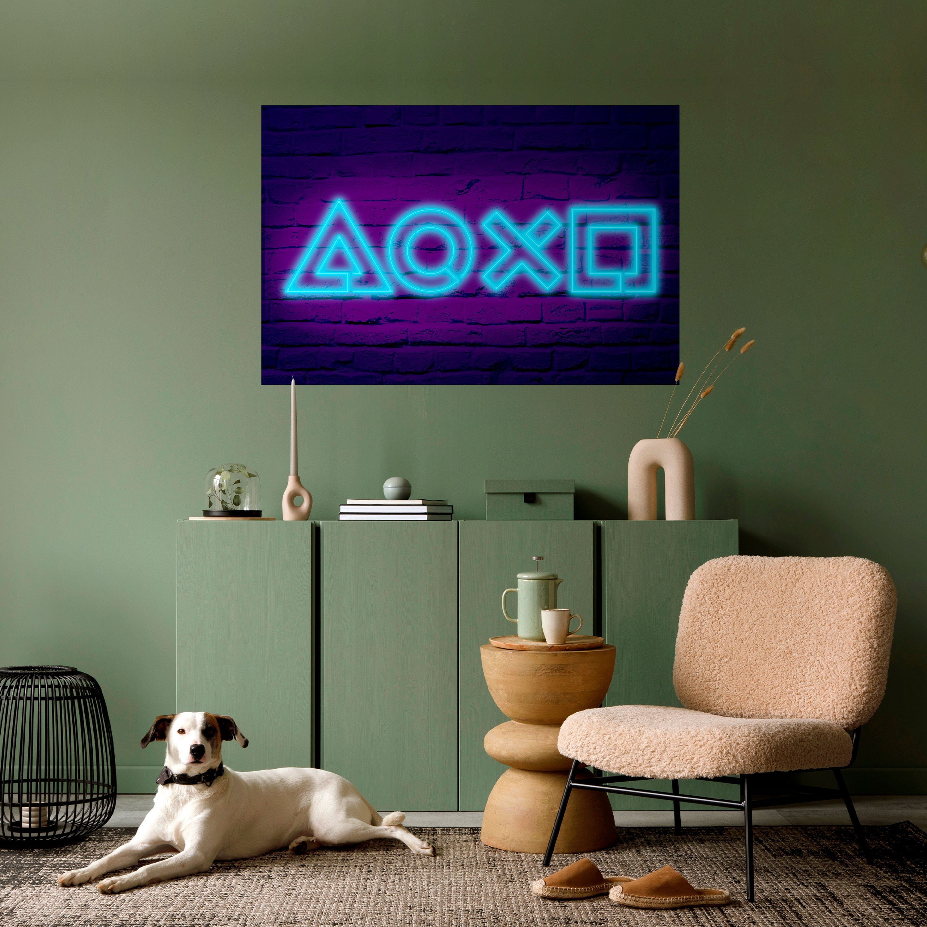 Affiche horizontale autocollante NEON PULSE GAMING