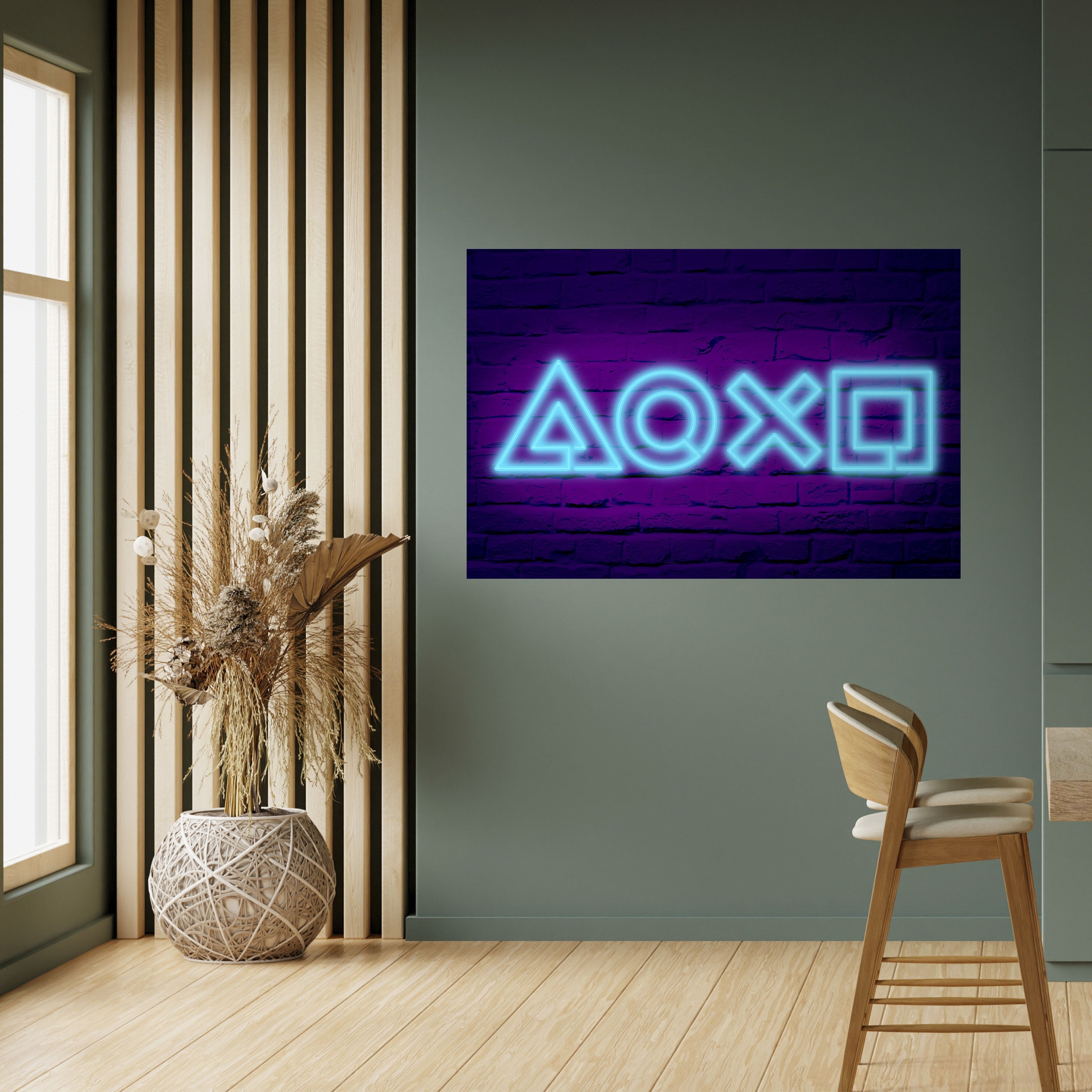 Affiche horizontale autocollante NEON PULSE GAMING