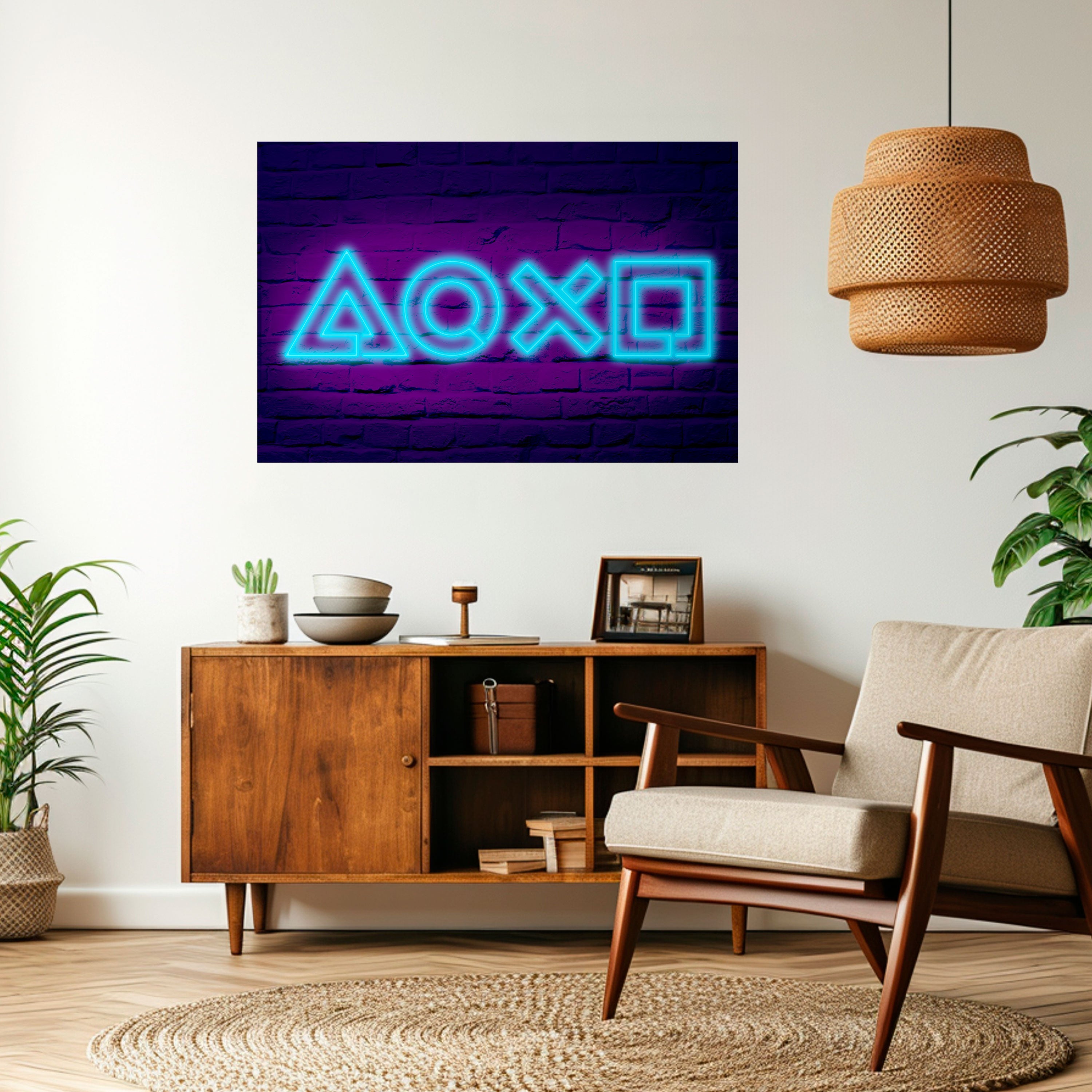 Affiche horizontale autocollante NEON PULSE GAMING