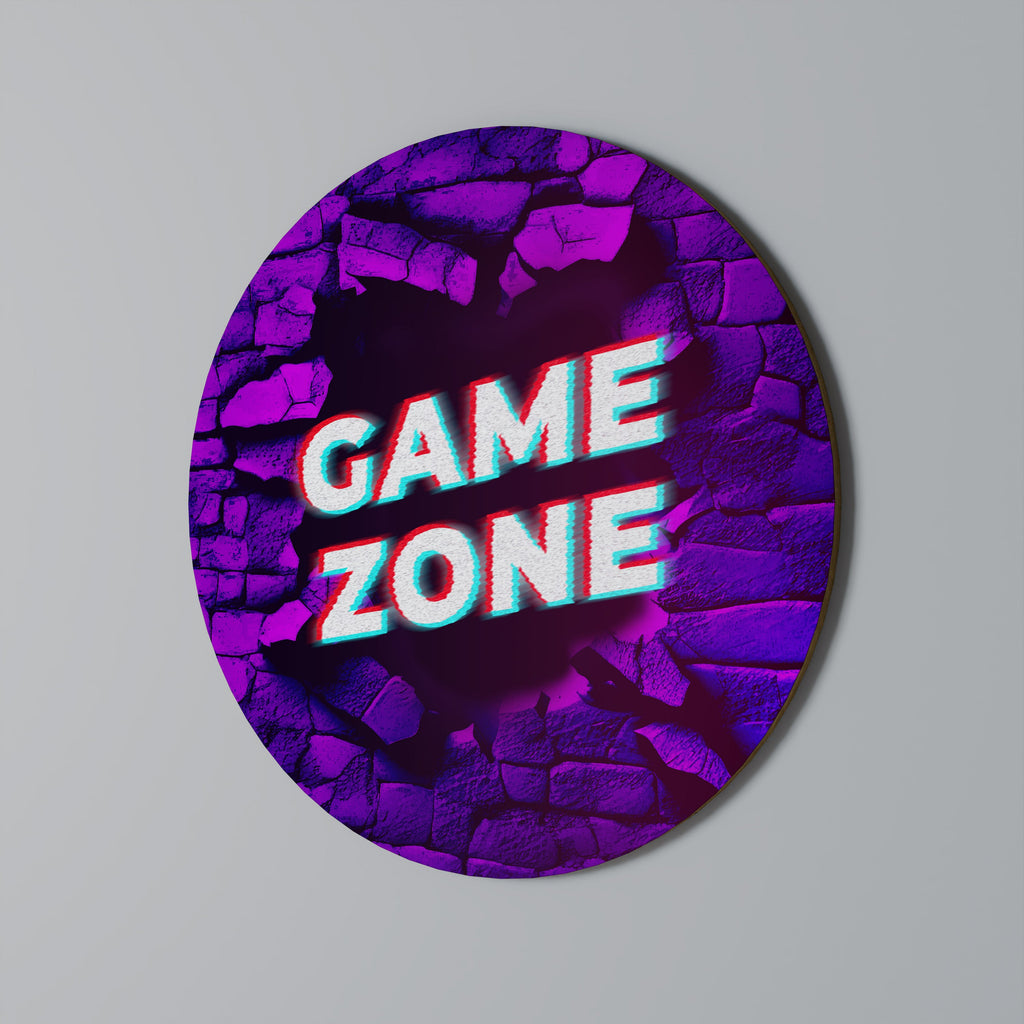 Décoration murale ronde LUMINOUS GAME ZONE