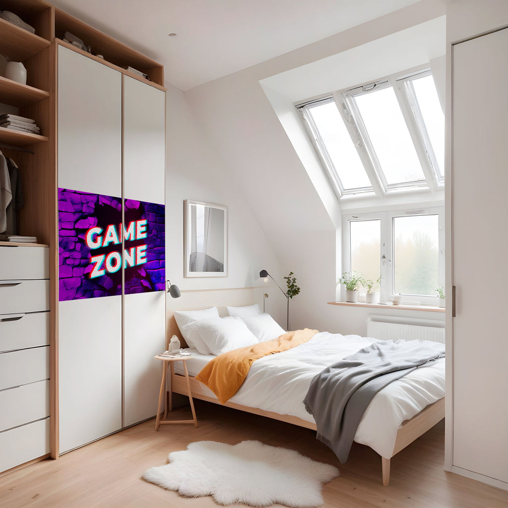 Affiche horizontale autocollante LUMINOUS GAME ZONE