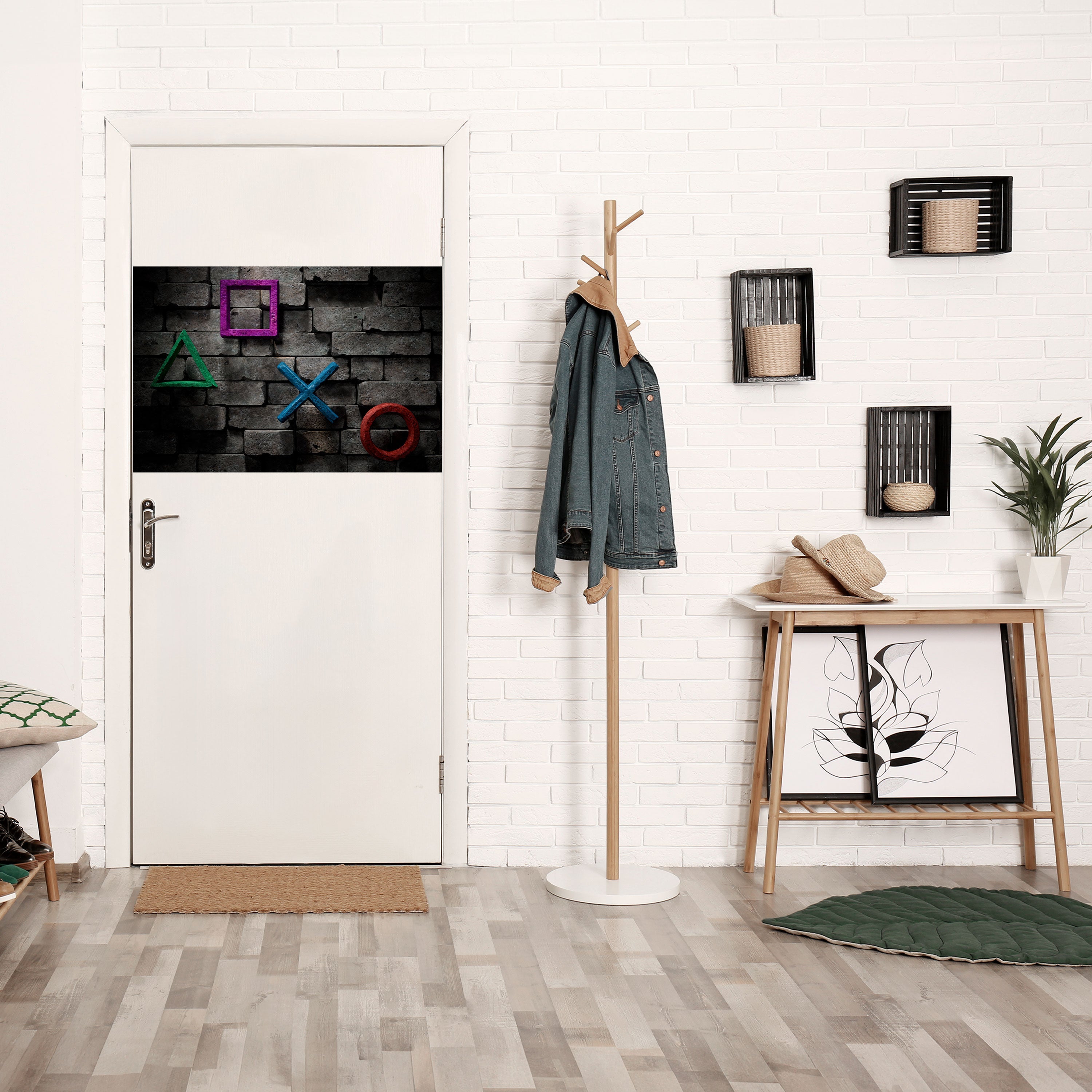 Affiche horizontale autocollante avec les icônes de la console underground