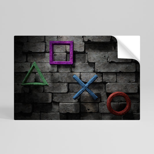 UNDERGOUND CONSOLE ICONS Peel and Stick Horizontal Poster