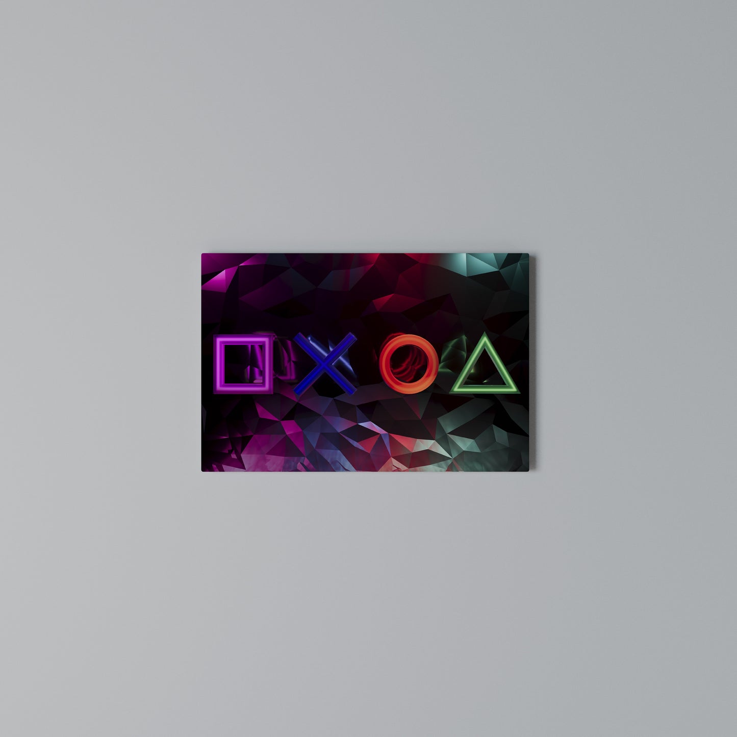 GEOMETRIC GAMER ICONS Horizontal Canvas Print