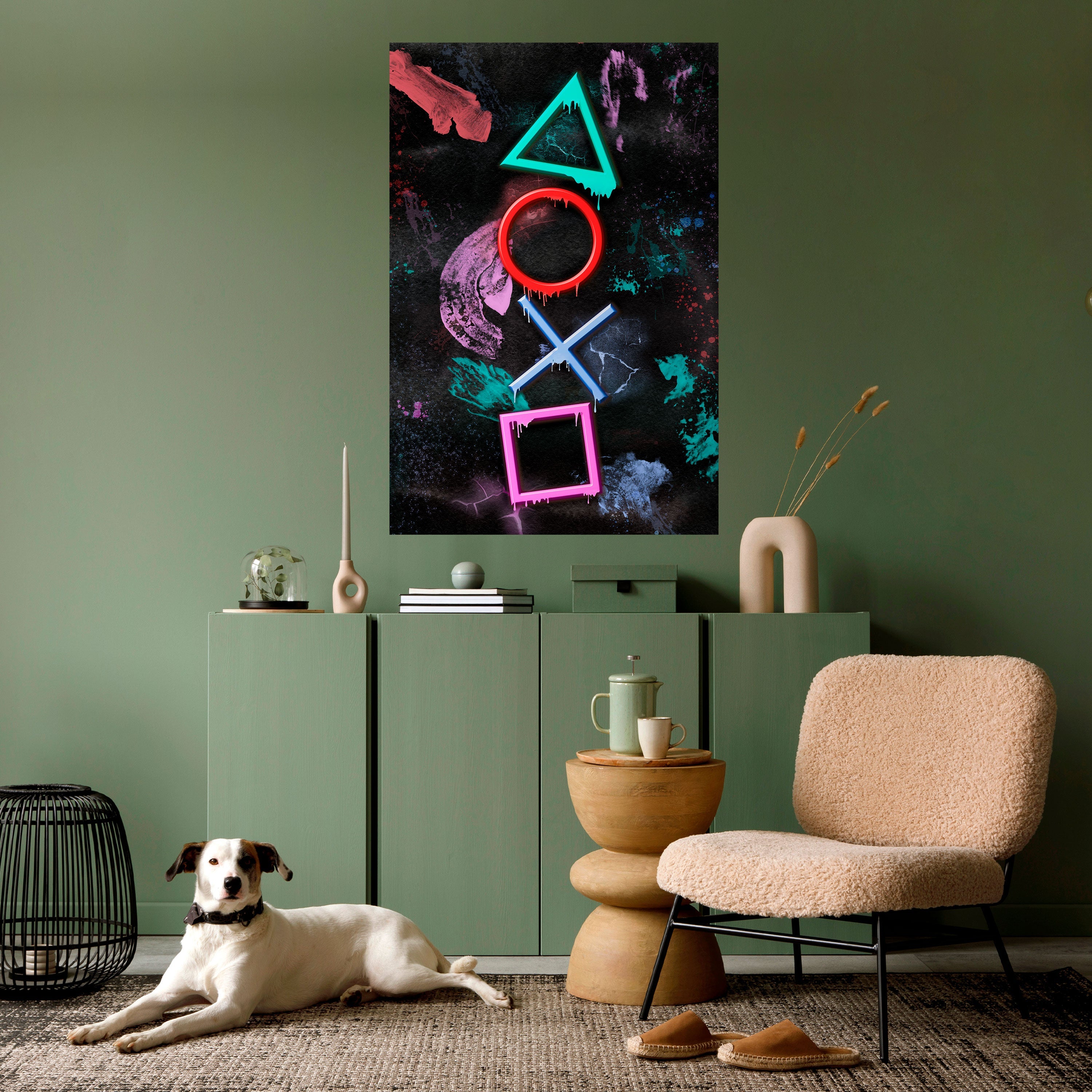 Affiche verticale autocollante UPRISING NEON ICONS