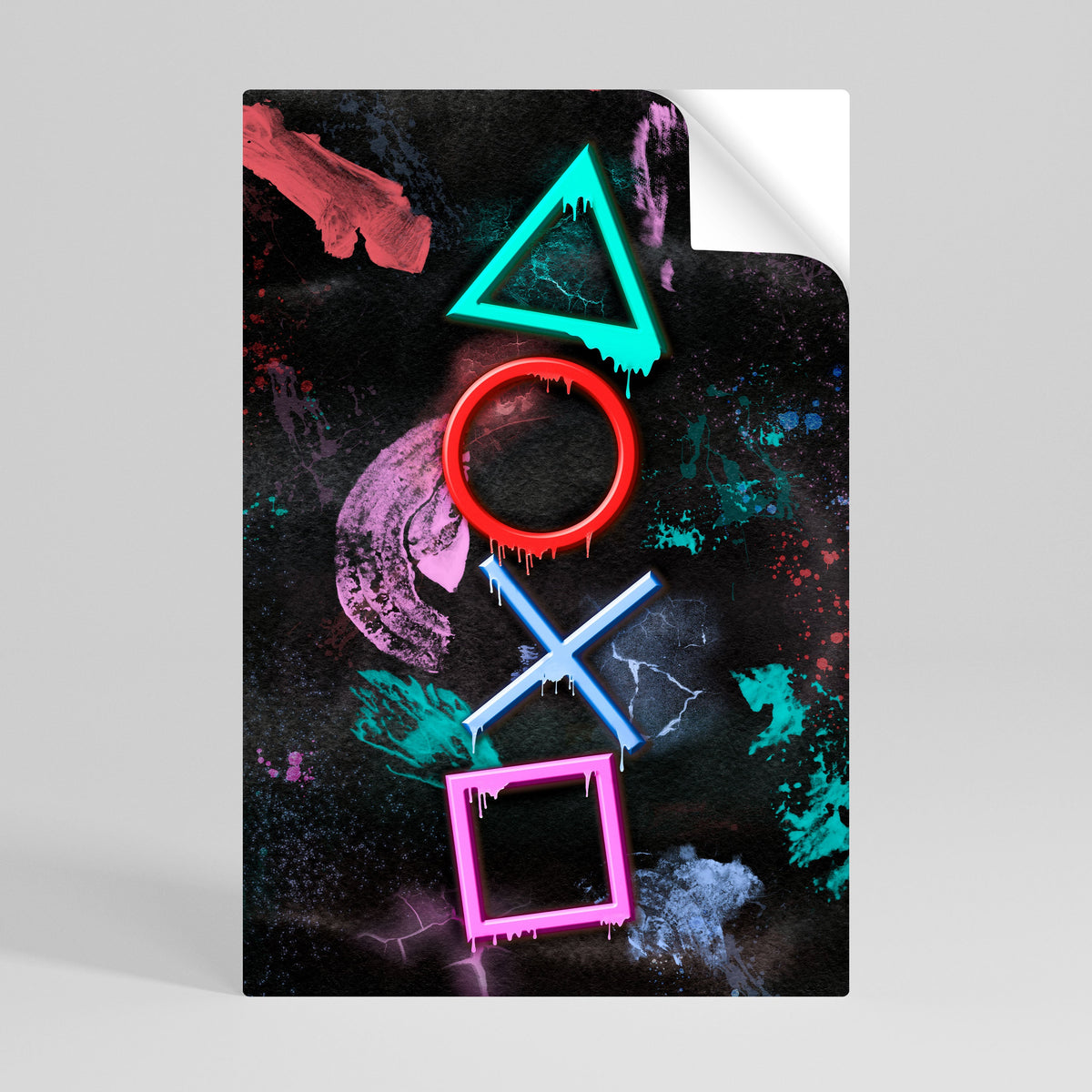 Affiche verticale autocollante UPRISING NEON ICONS