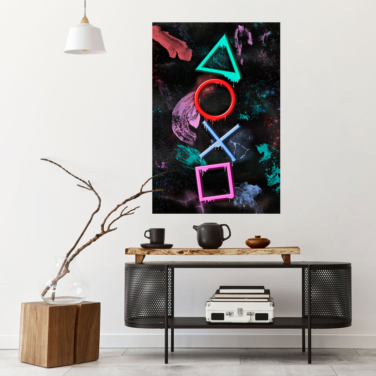 Affiche verticale autocollante UPRISING NEON ICONS