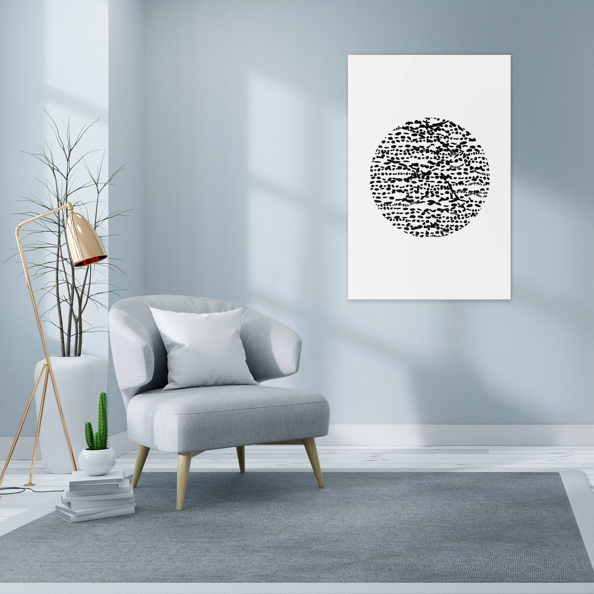 LUNAR LOOM Vertical Canvas Print