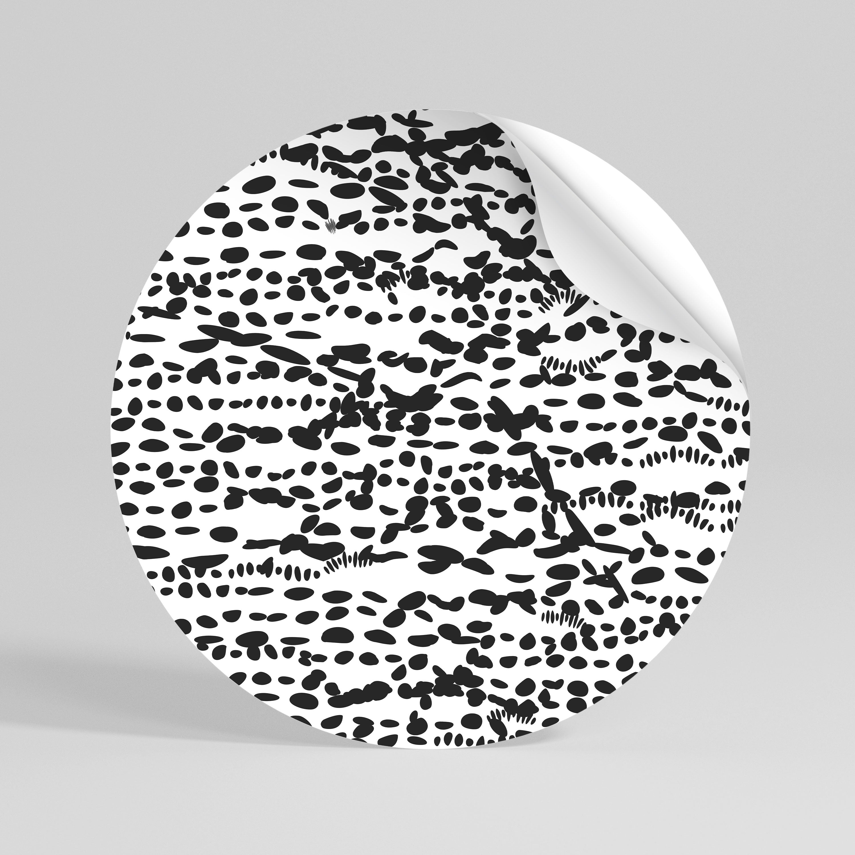 LUNAR LOOM Peel and Stick Round Sticker