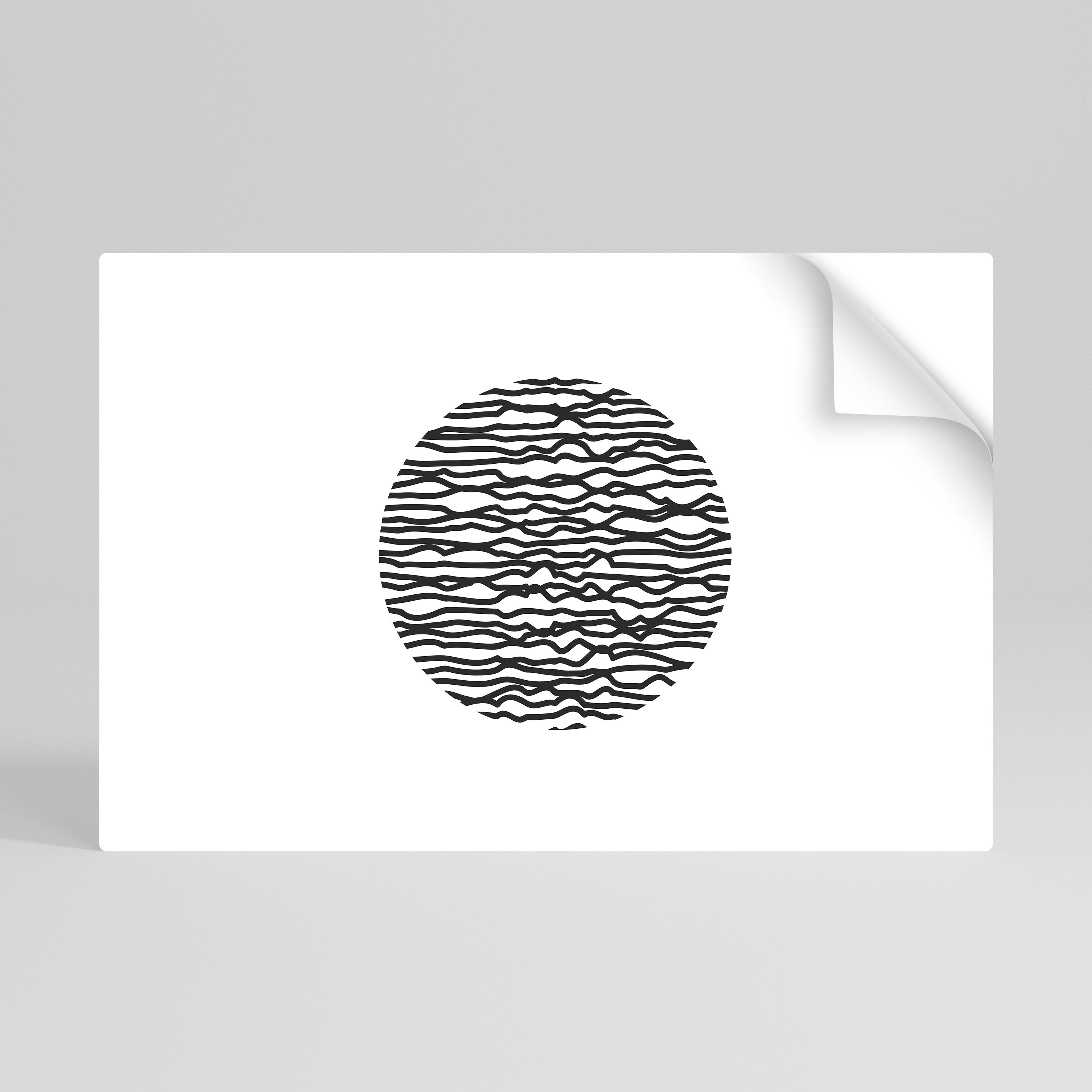 Affiche horizontale autocollante LUNA LINES