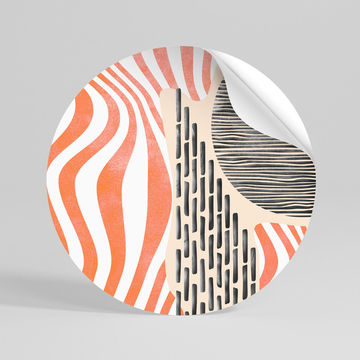 SUBLIME SYNTHESIS Peel and Stick Round Sticker