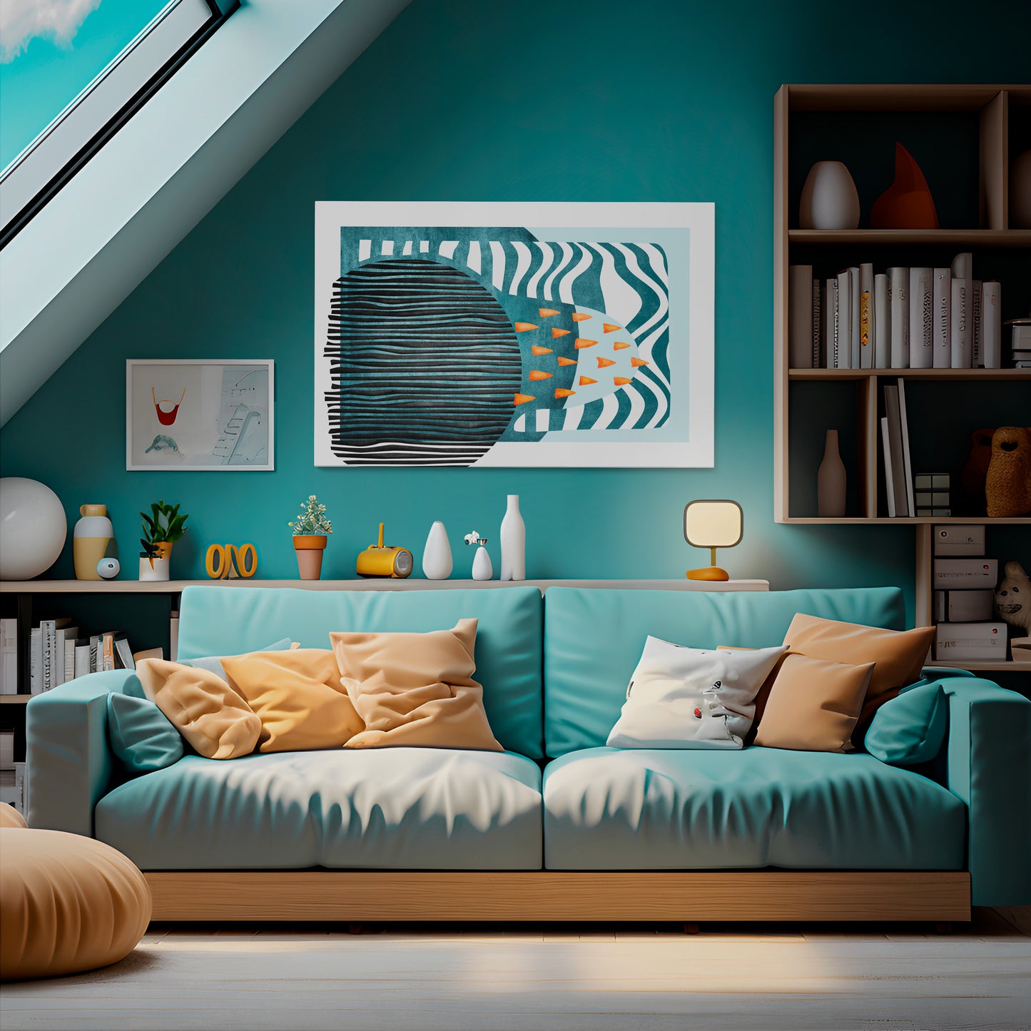 SHROUDED SHAPES Horizontal Canvas Print