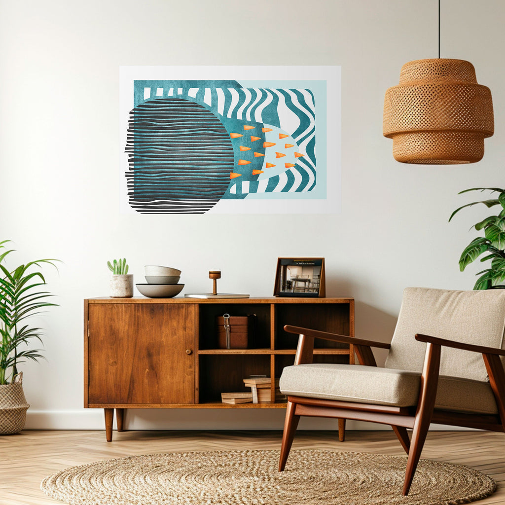 Affiche horizontale autocollante « FORMES ENVELOPPÉES »