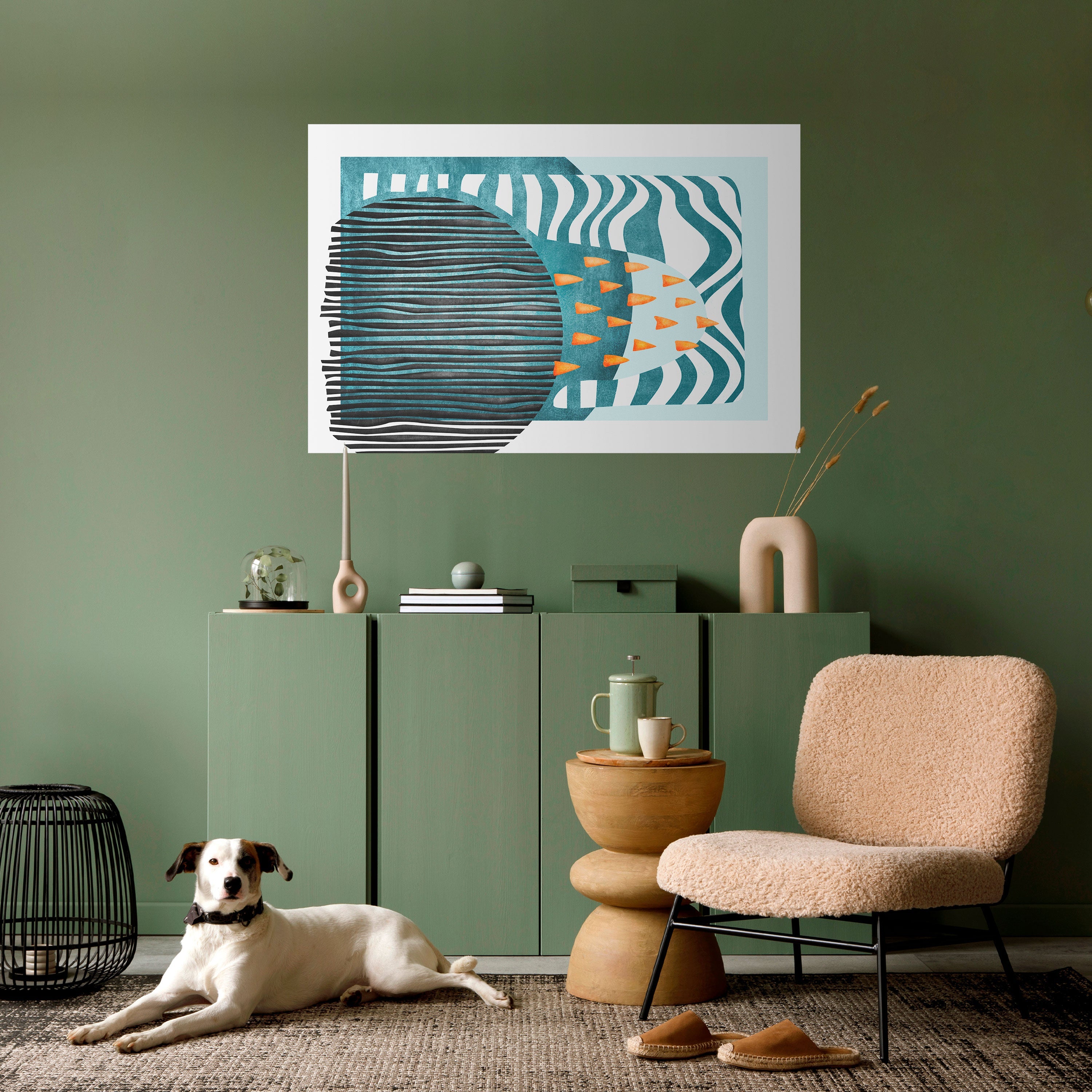 Affiche horizontale autocollante « FORMES ENVELOPPÉES »