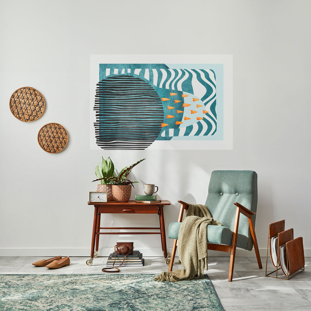 Affiche horizontale autocollante « FORMES ENVELOPPÉES »