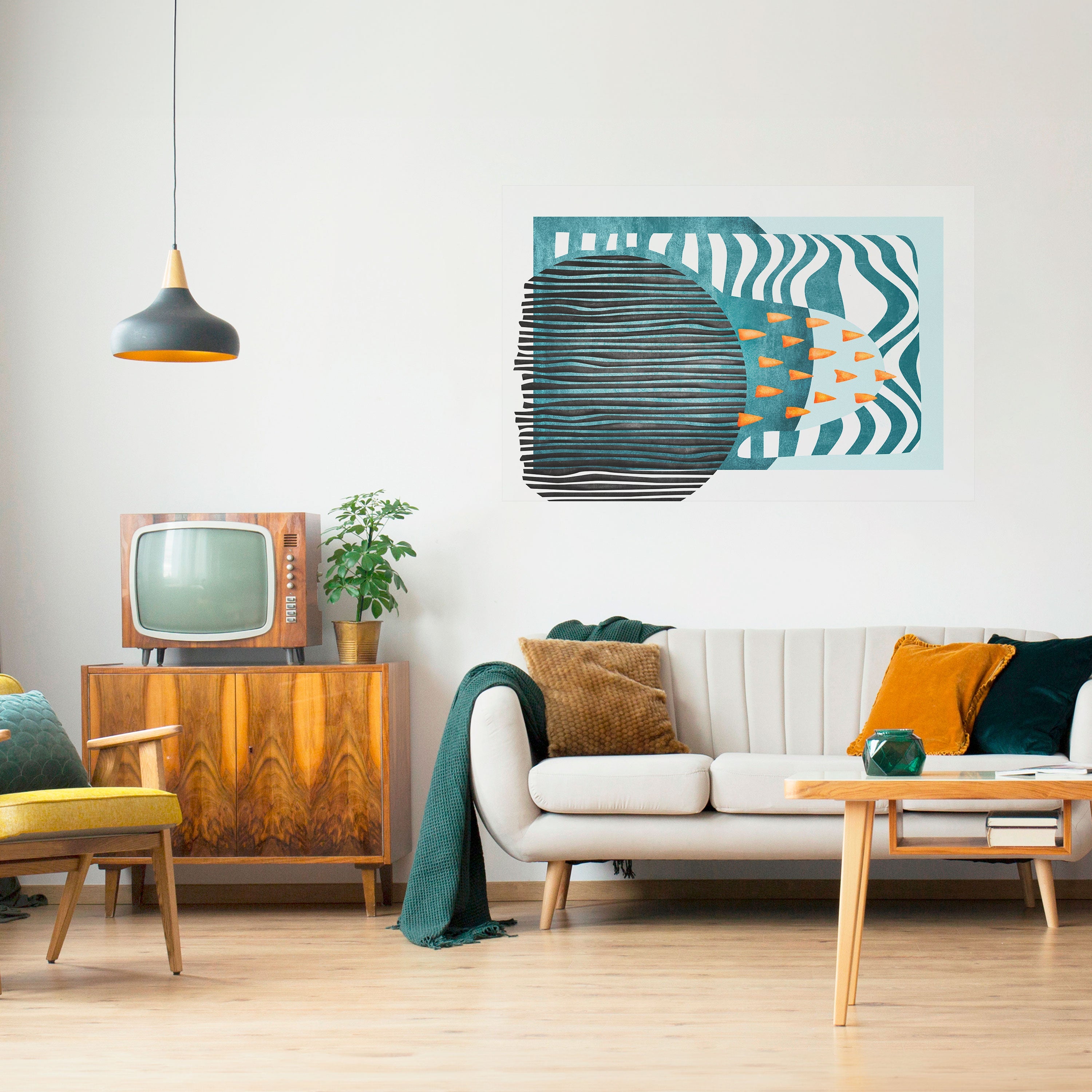 Affiche horizontale autocollante « FORMES ENVELOPPÉES »