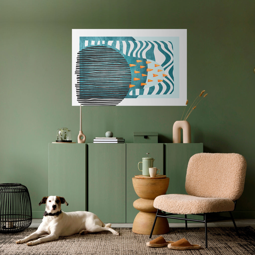 Affiche horizontale autocollante « FORMES ENVELOPPÉES »