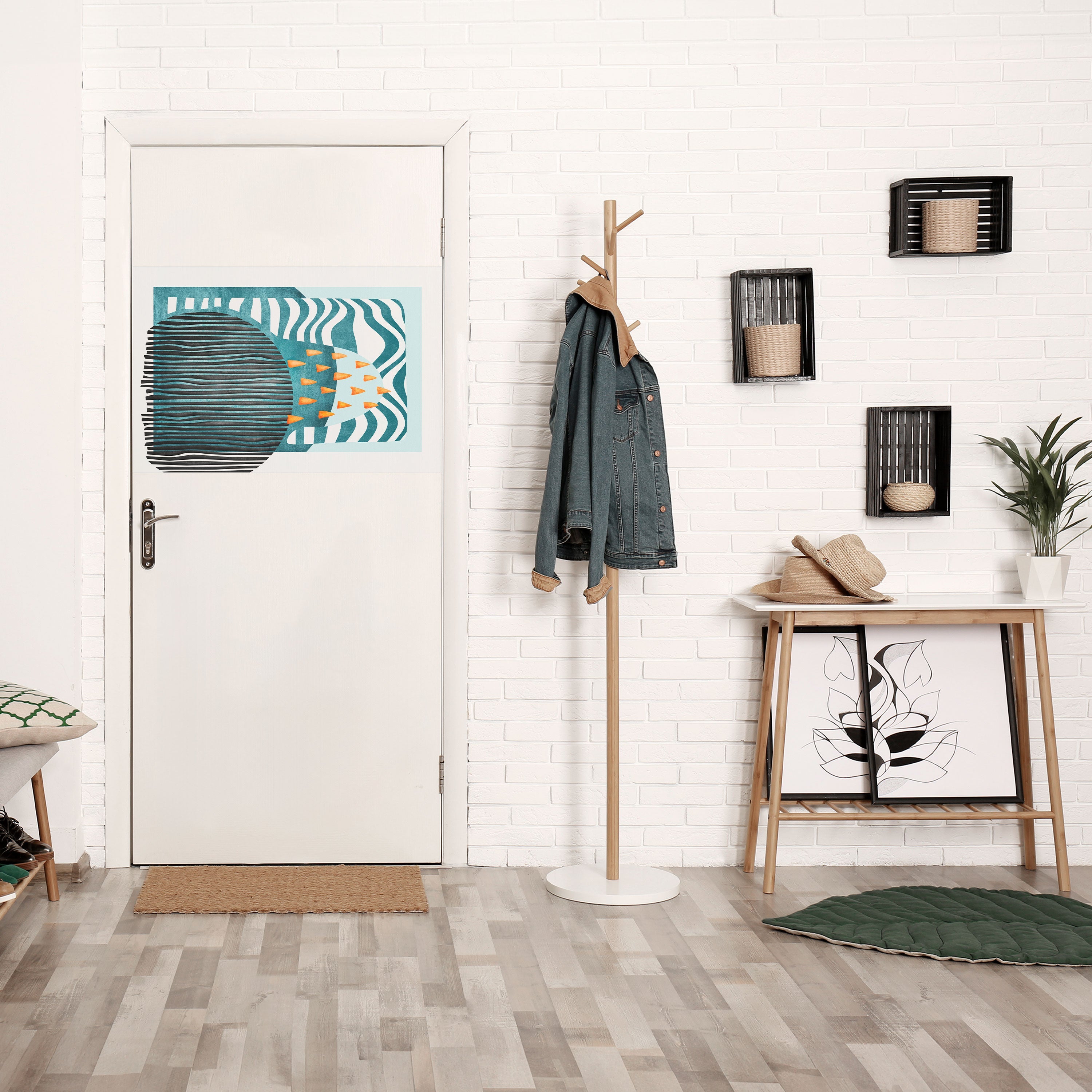 Affiche horizontale autocollante « FORMES ENVELOPPÉES »