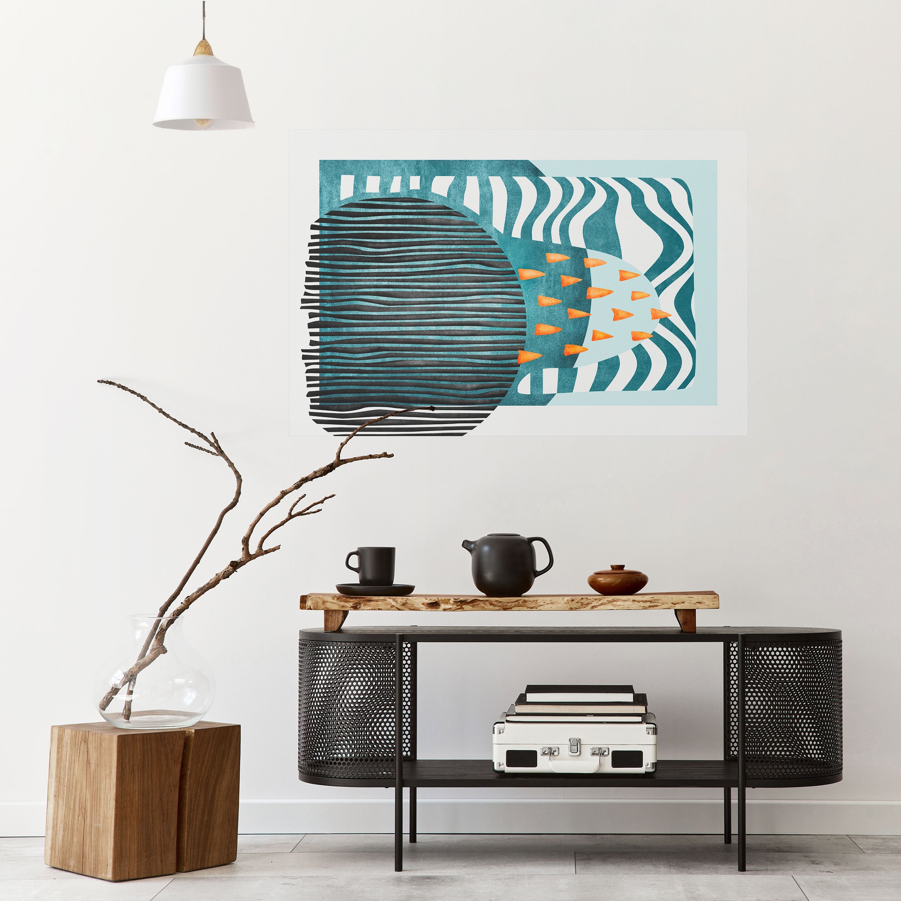 Affiche horizontale autocollante « FORMES ENVELOPPÉES »