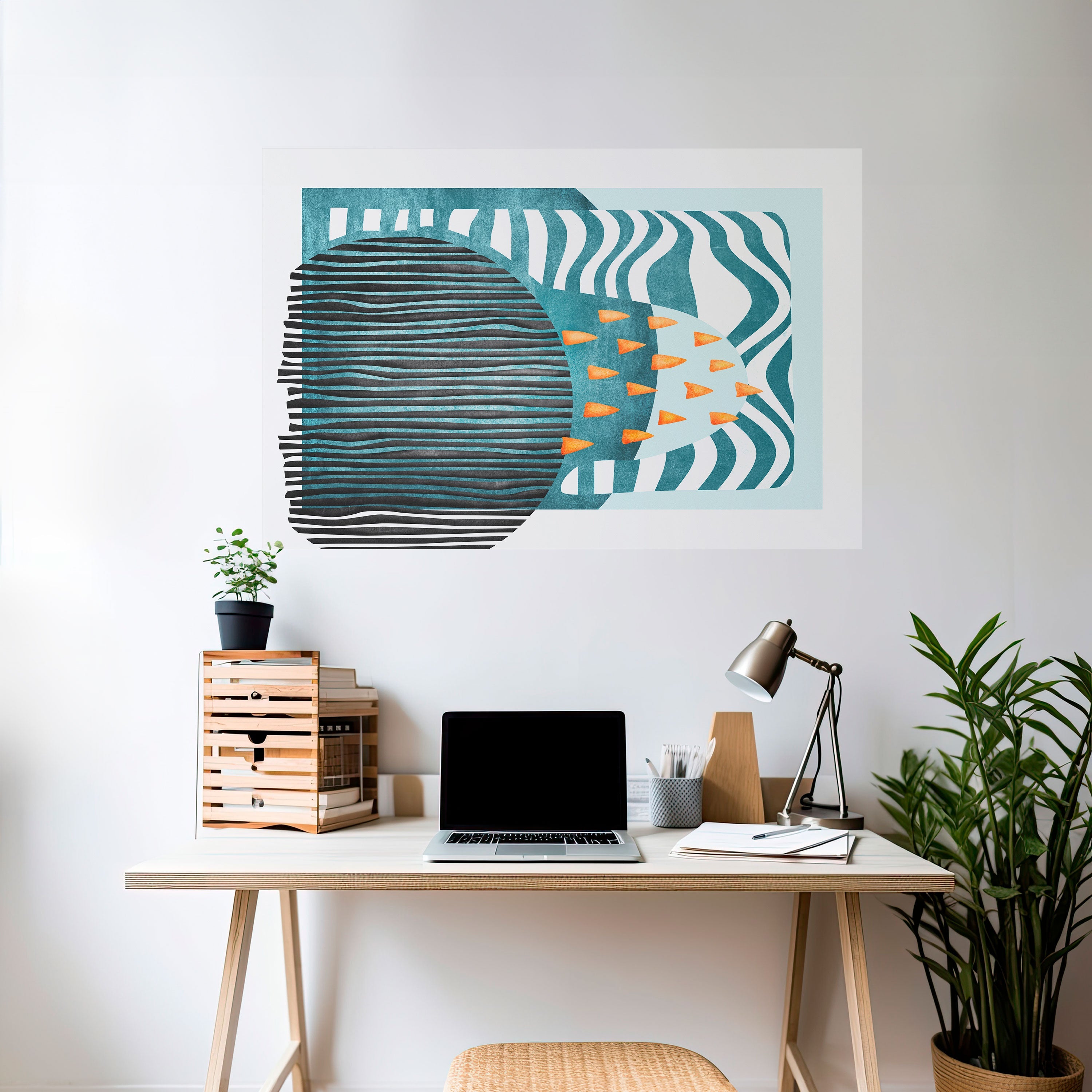 Affiche horizontale autocollante « FORMES ENVELOPPÉES »