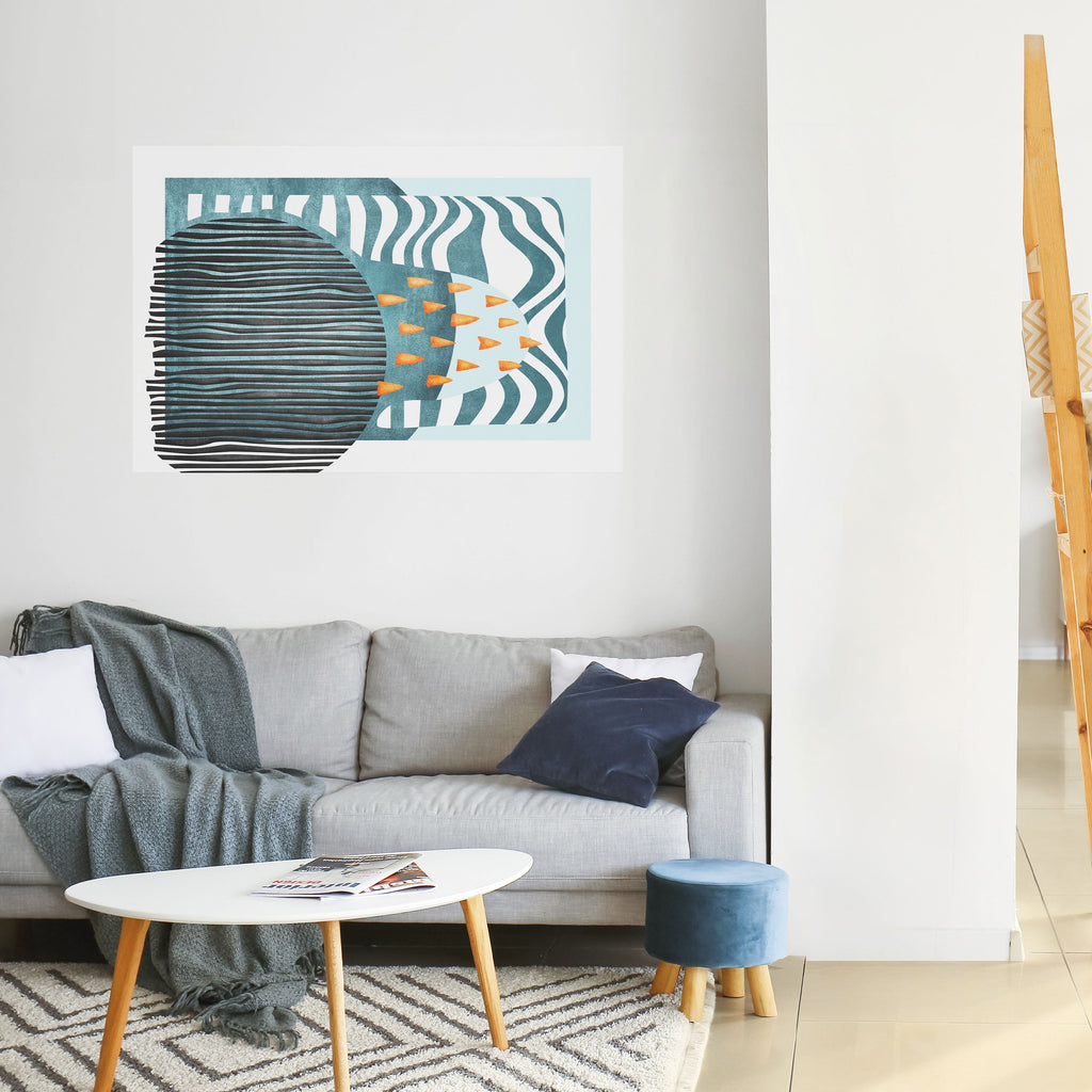 Affiche horizontale autocollante « FORMES ENVELOPPÉES »